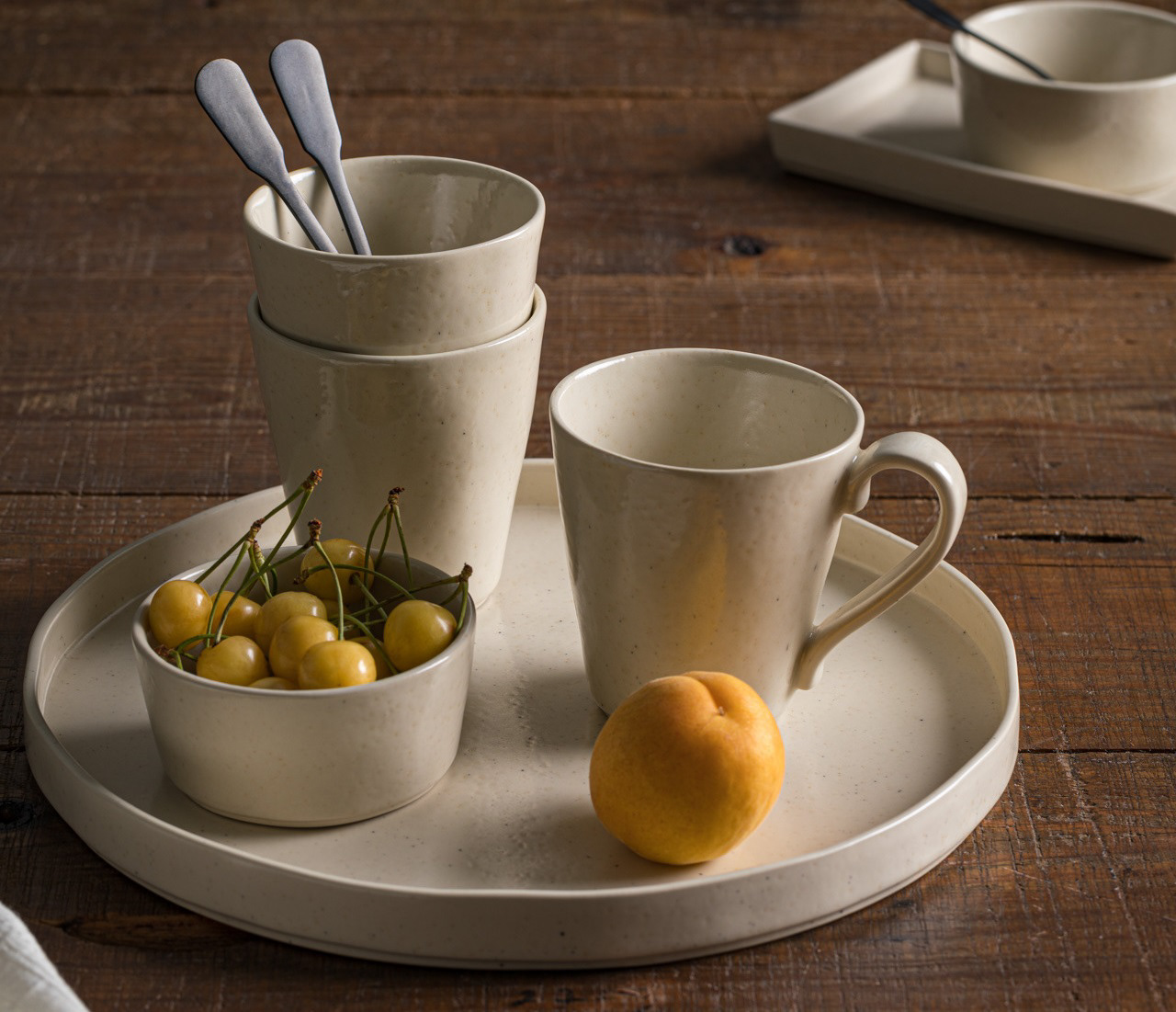 tabuleiro pequeno almoço creme