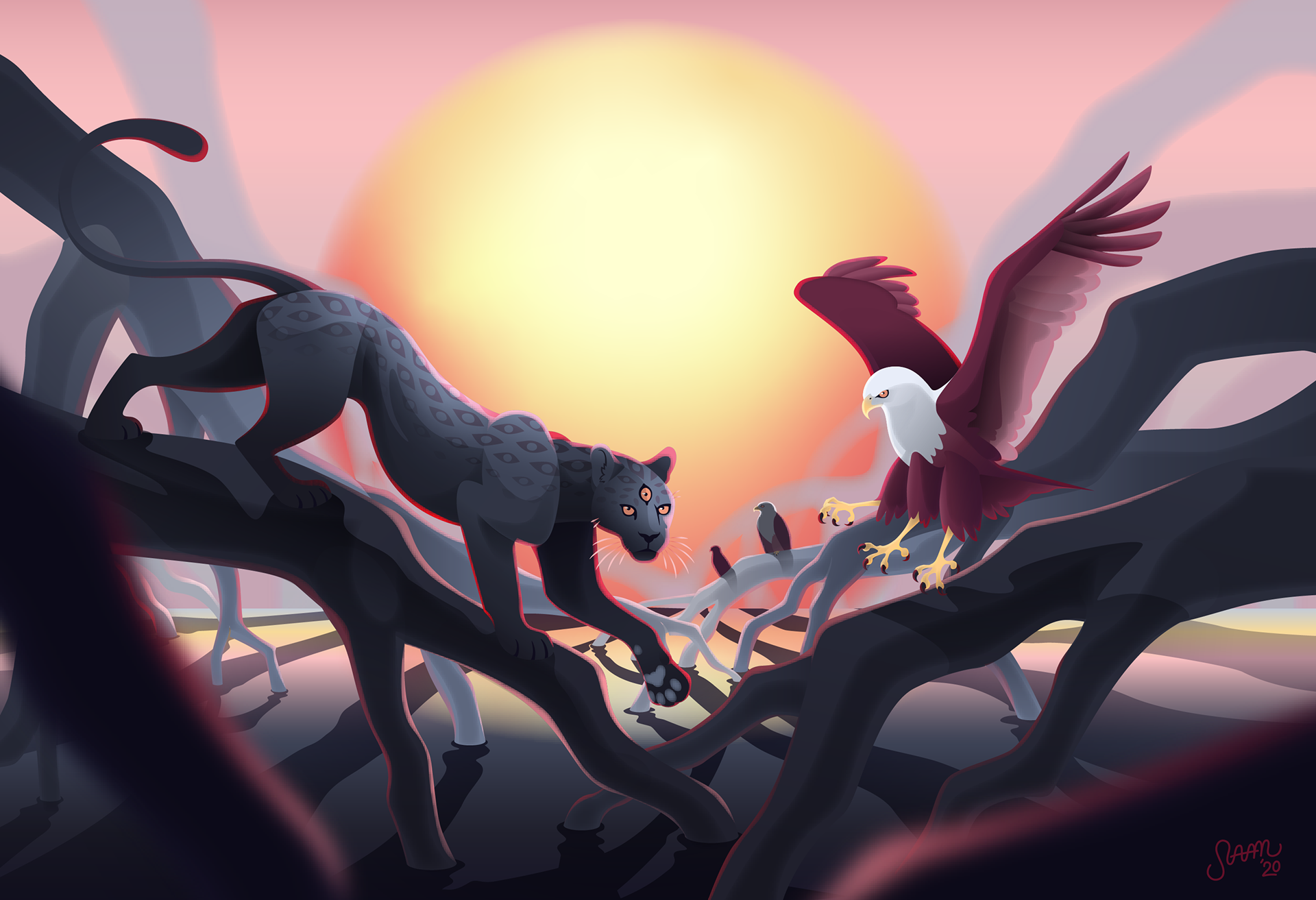 Messengers at Dusk. 2020