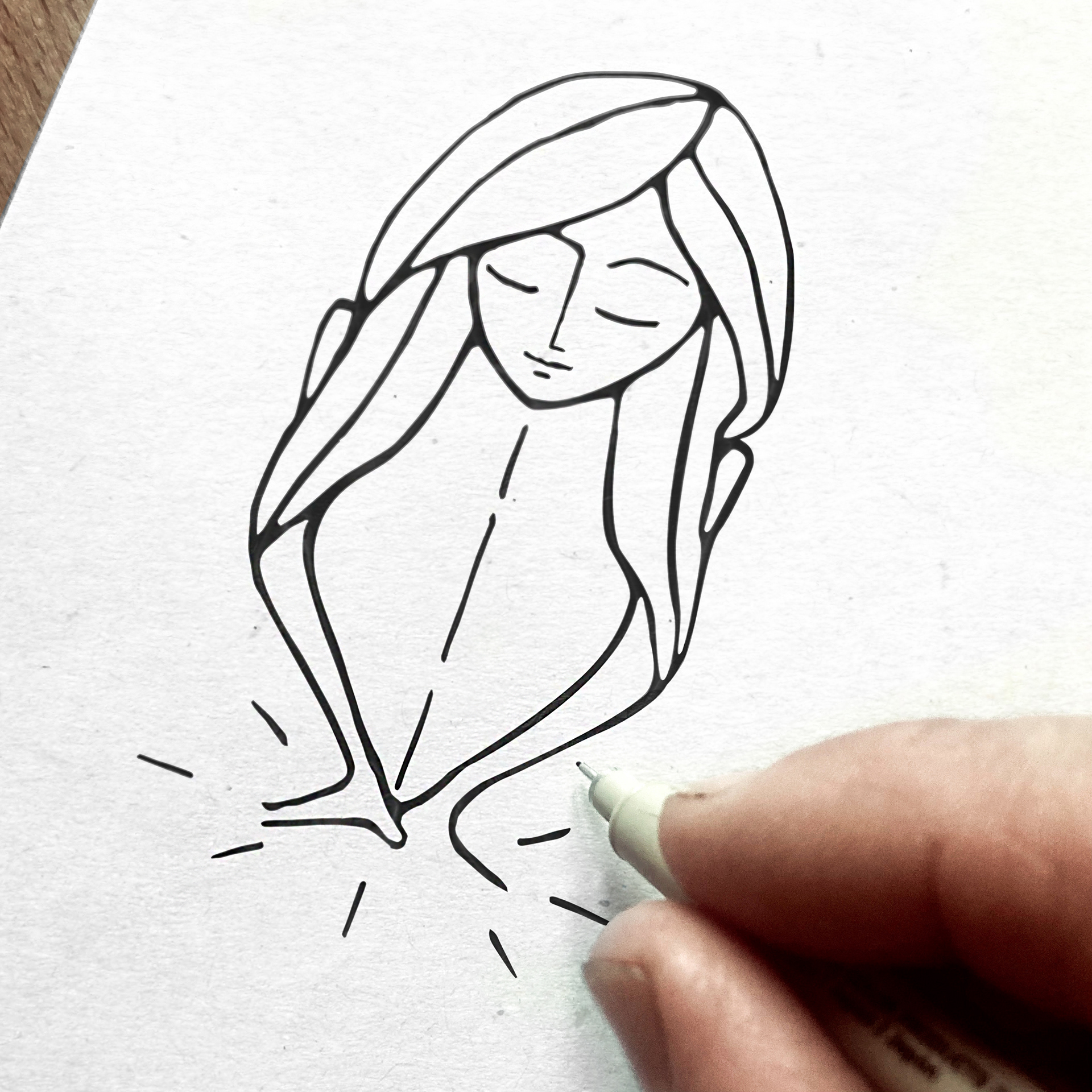 Illustration réalisée pour une ostéopathe et sage-femme de Olivier COCHARD alias le Graphiste Sauvage