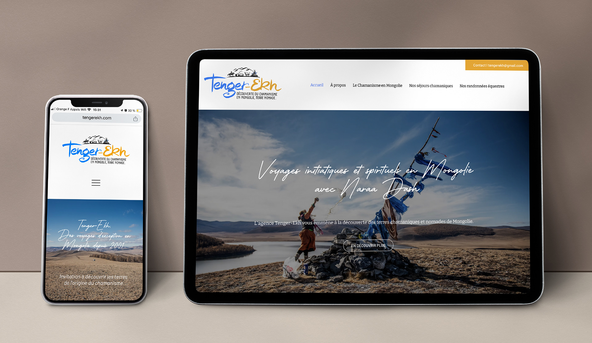 Création du site web l'agence de voyage “Tenger-Ekh”