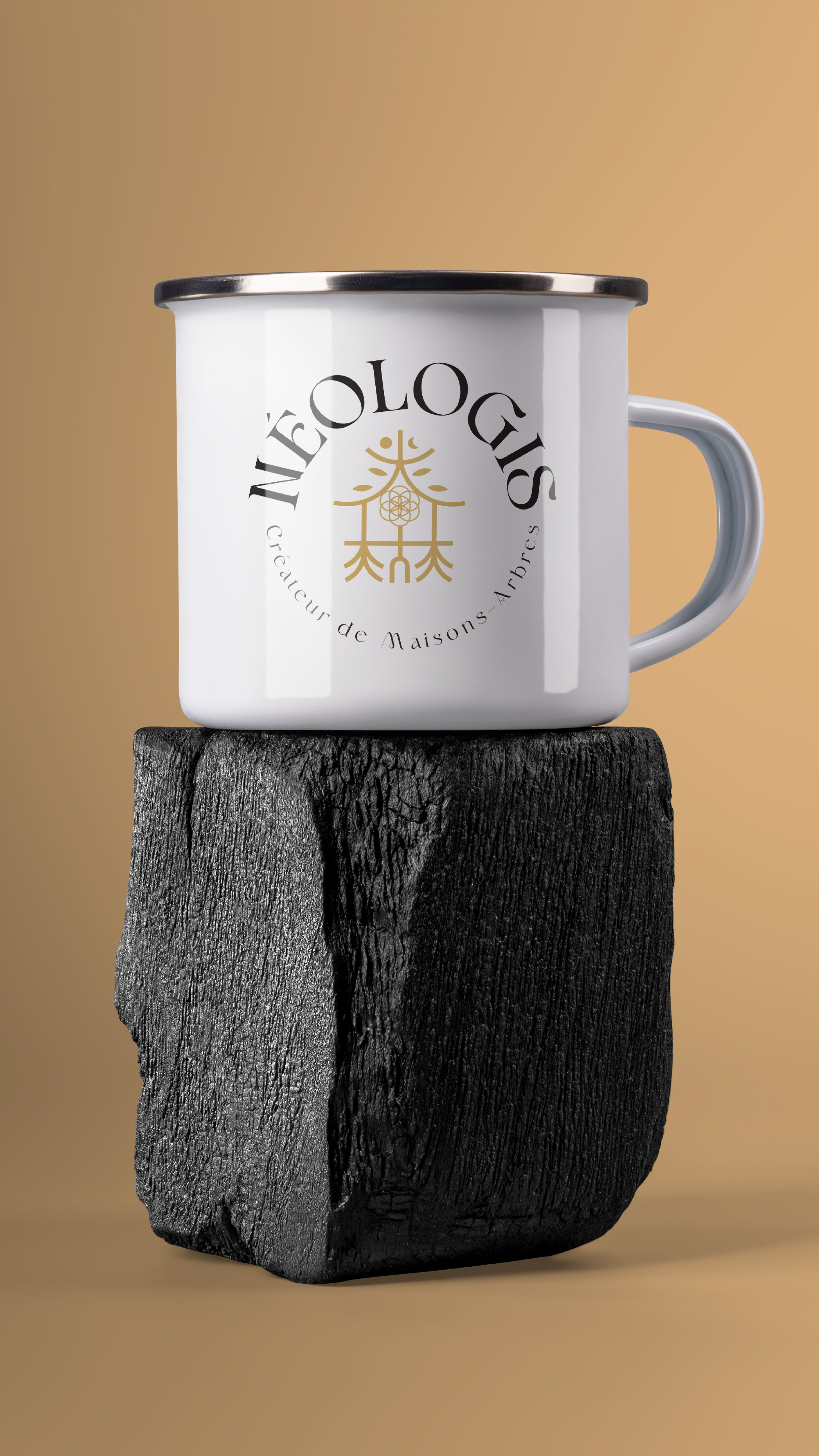 Marquage mug Logo fabricant de Fustes et de Maisons-Arbres