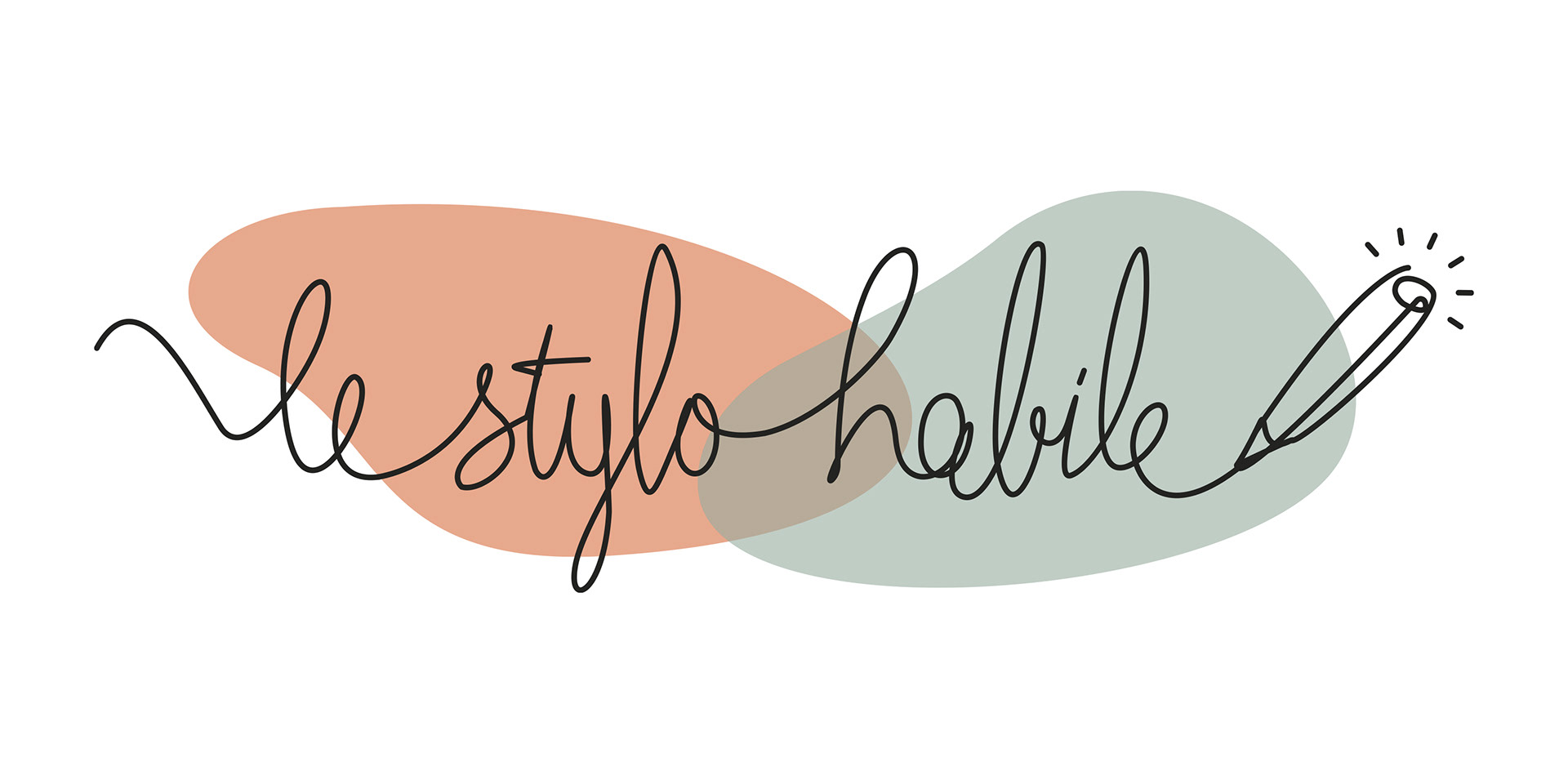 Création du logo Le Stylo Habile ©Olivier Cochard Le graphiste Sauvage
