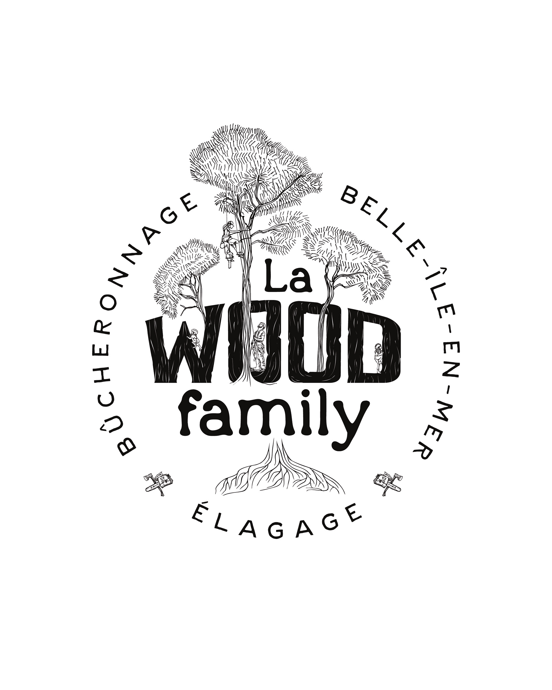 Logo pour une société d'arboristes-grimpeurs