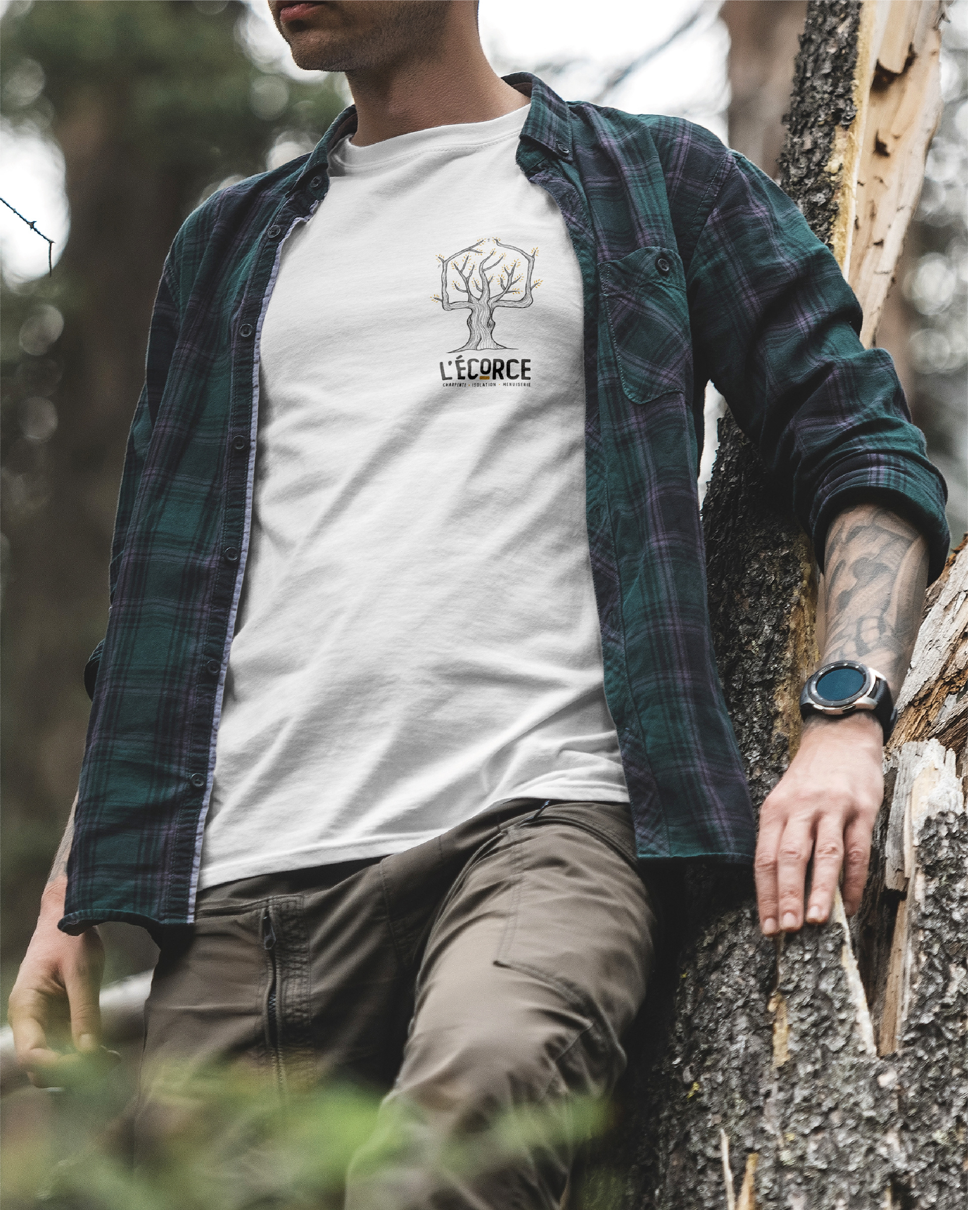 Marquage tshirt, Logo et Identité visuelle pour un charpentier