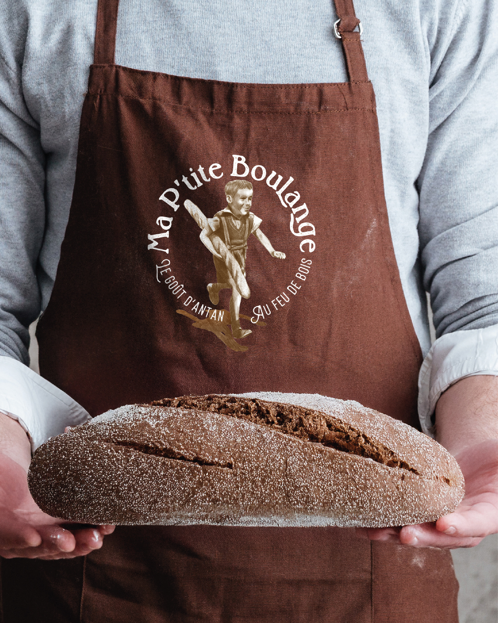 Marquage tablier pour un artisan boulanger
