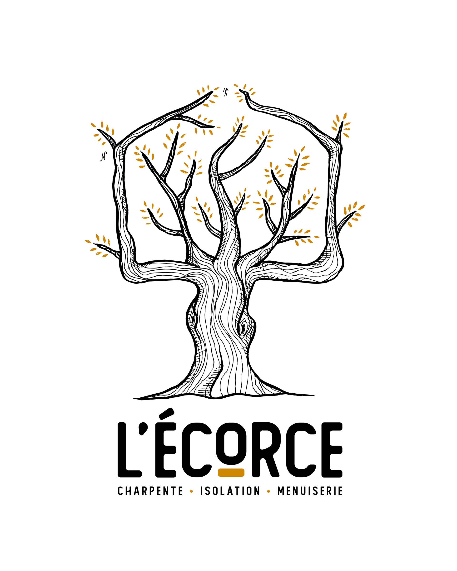 Logo et Identité visuelle pour un charpentier