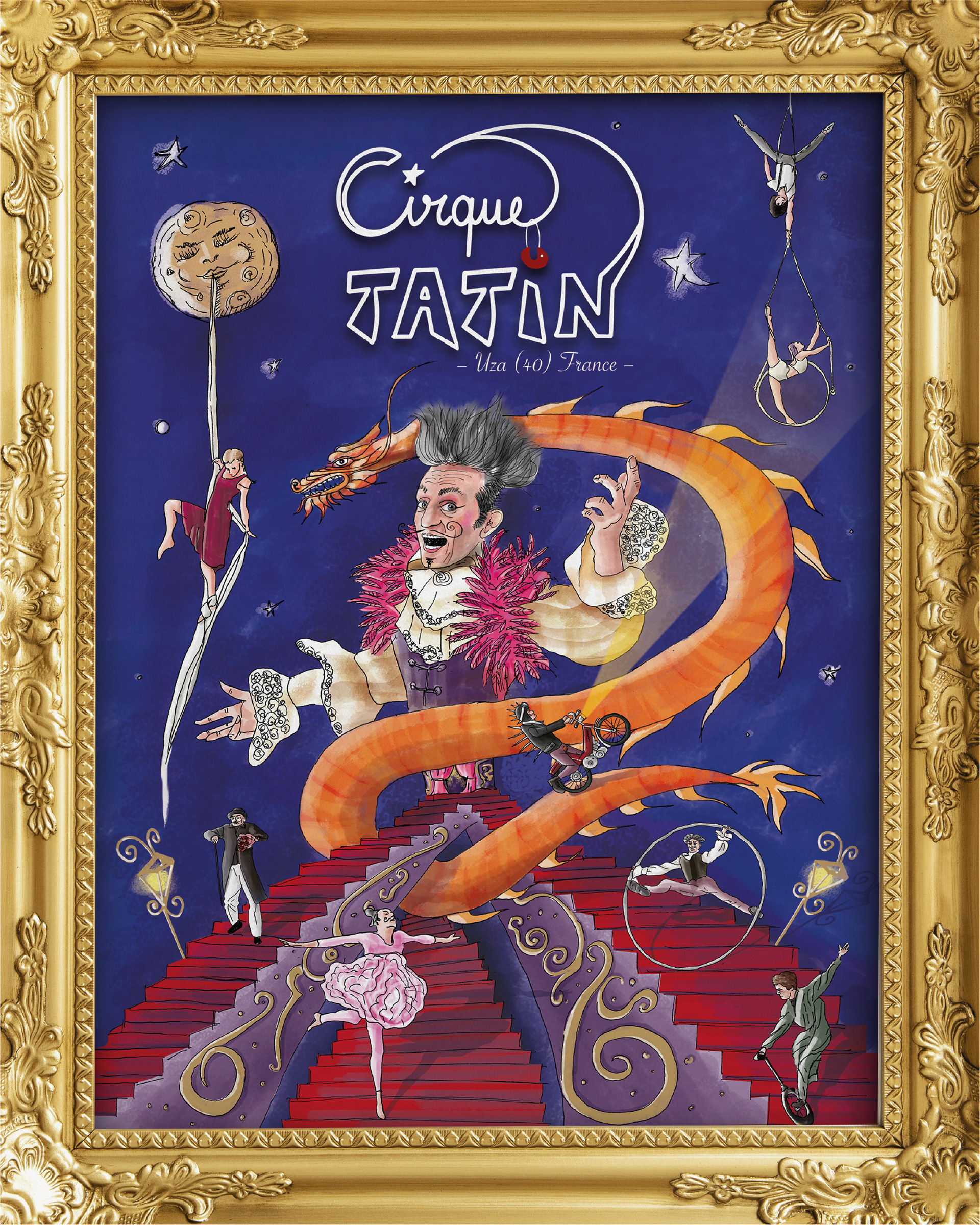 Illustration pour l'affiche d'un cirque (Cirque Tatin)