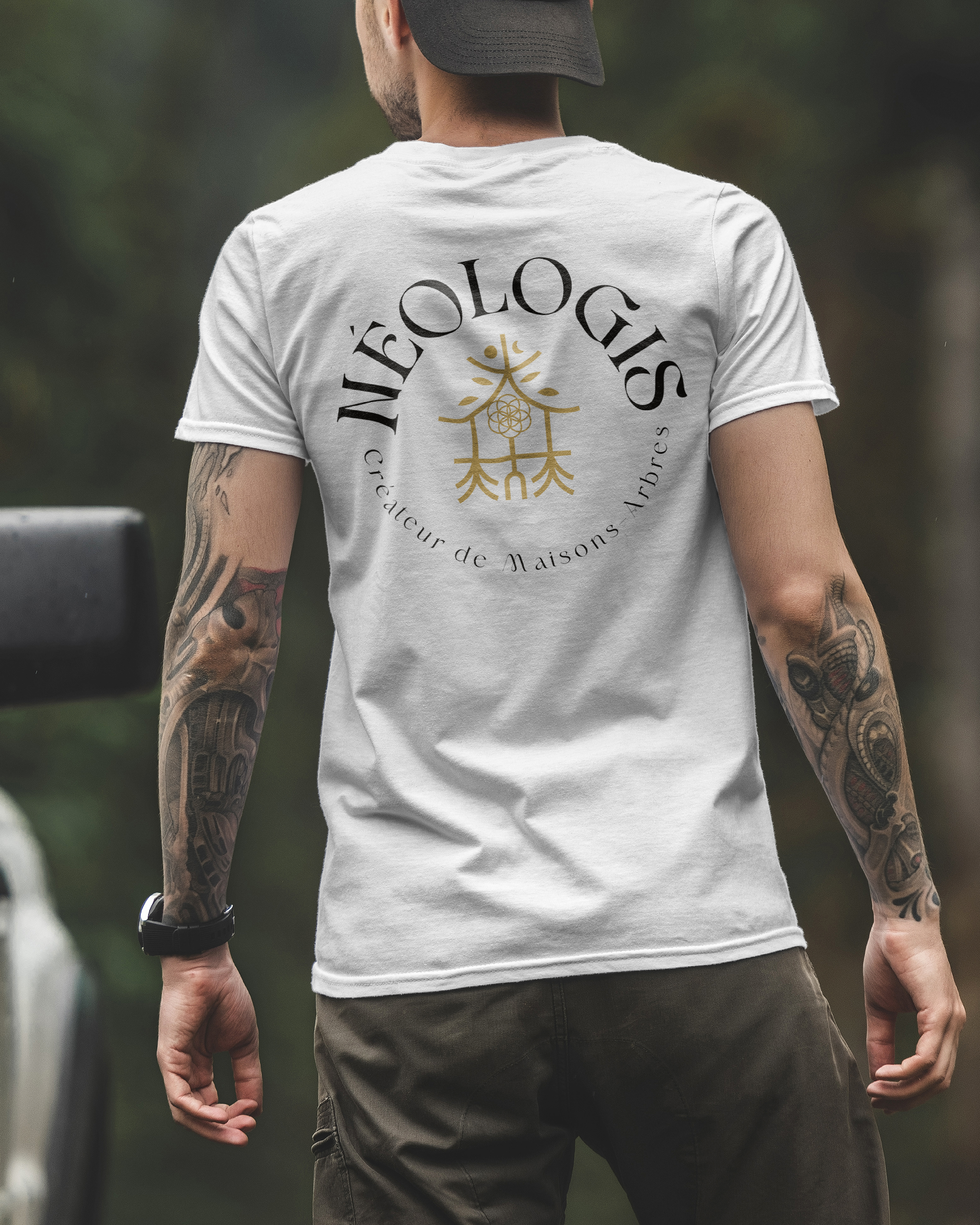 Marquage textiles Logo fabricant de Fustes et de Maisons-Arbres
