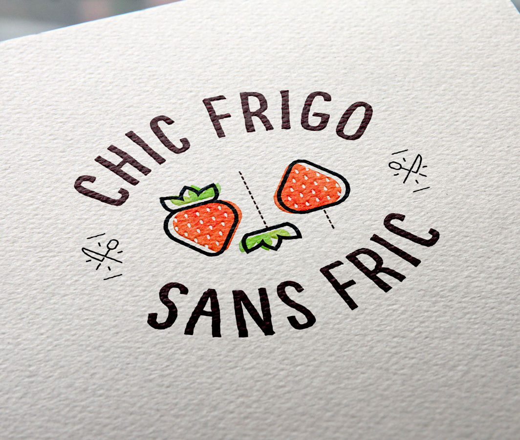 Logo Chic Frigo Sans Fric ©Olivier Cochard “Le Graphiste Sauvage”