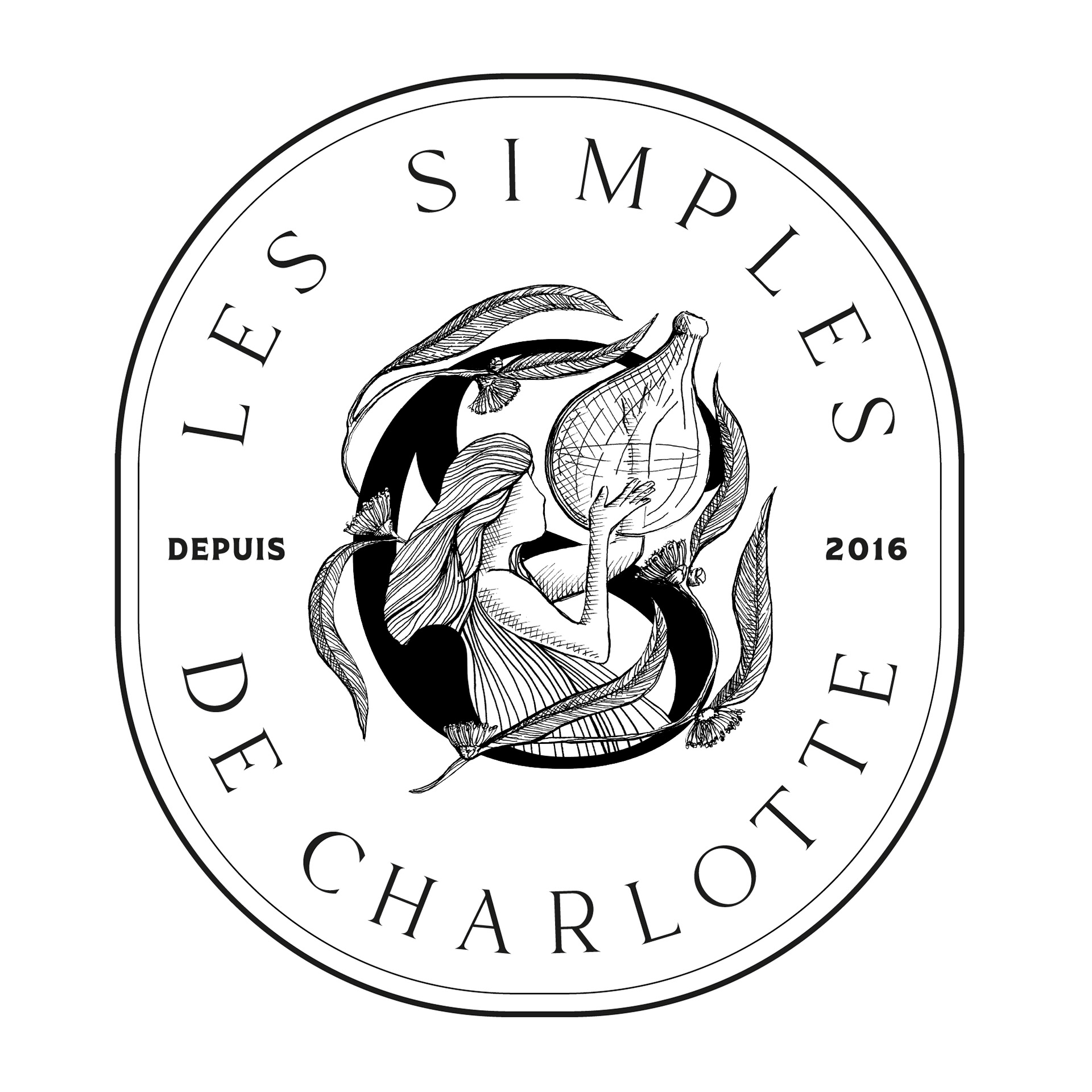 Logo réalisé pour la marque “Les Simples de Charlotte” de Olivier COCHARD alias le Graphiste Sauvage