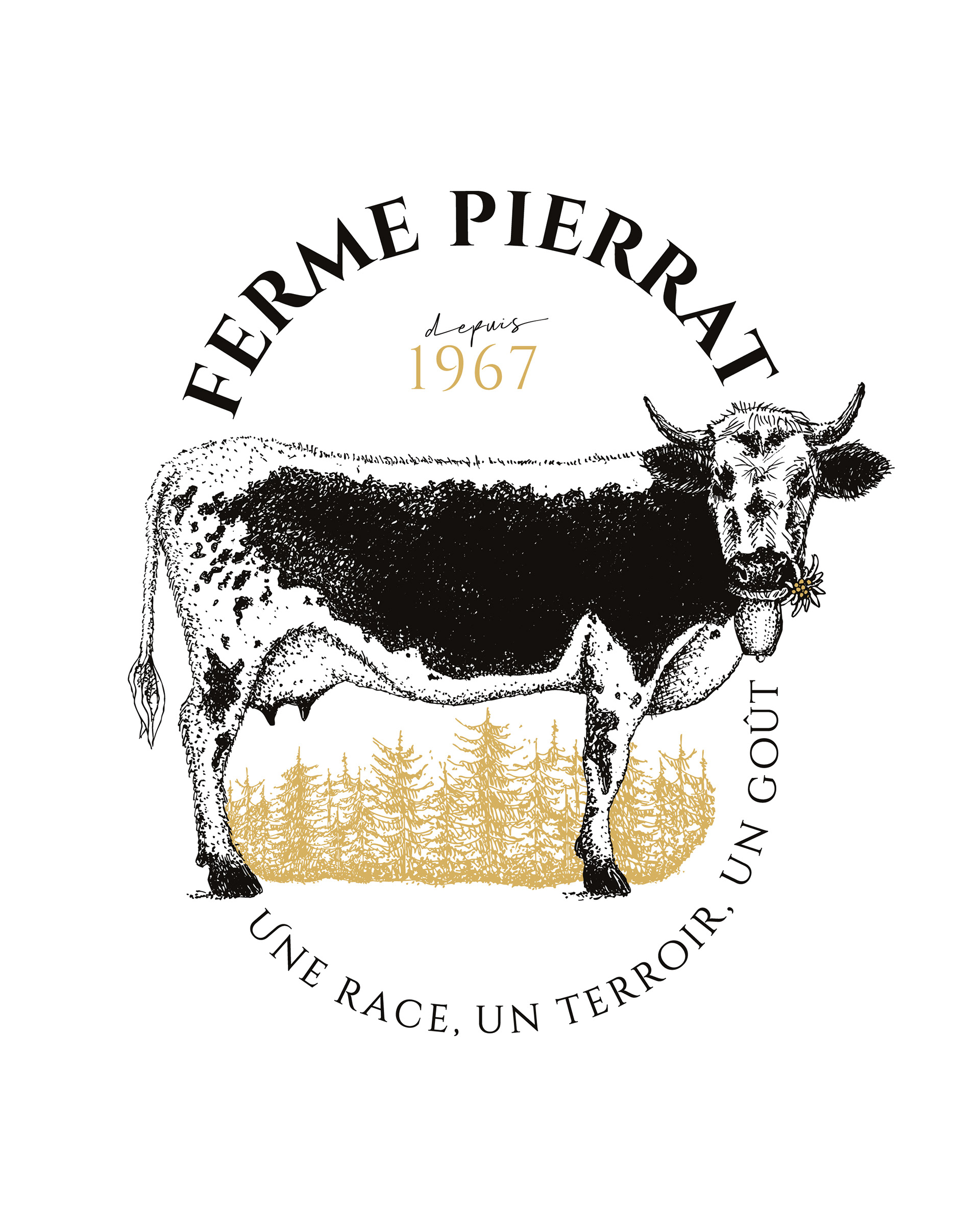 Logo, identité visuelle Ferme Pierrat