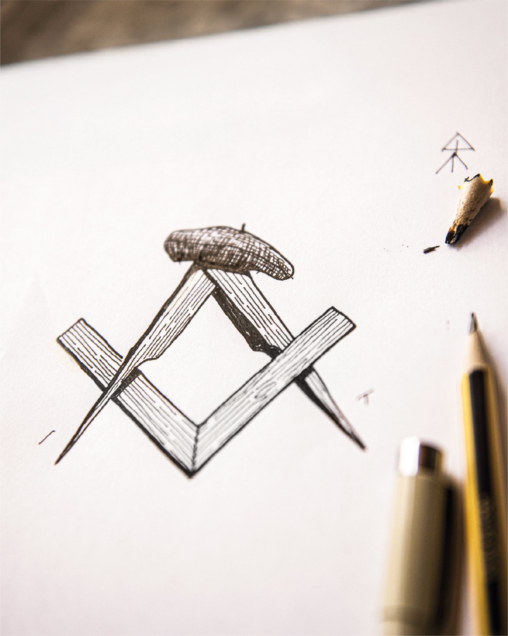 Dessin du Logo Le Charpentier Landais
