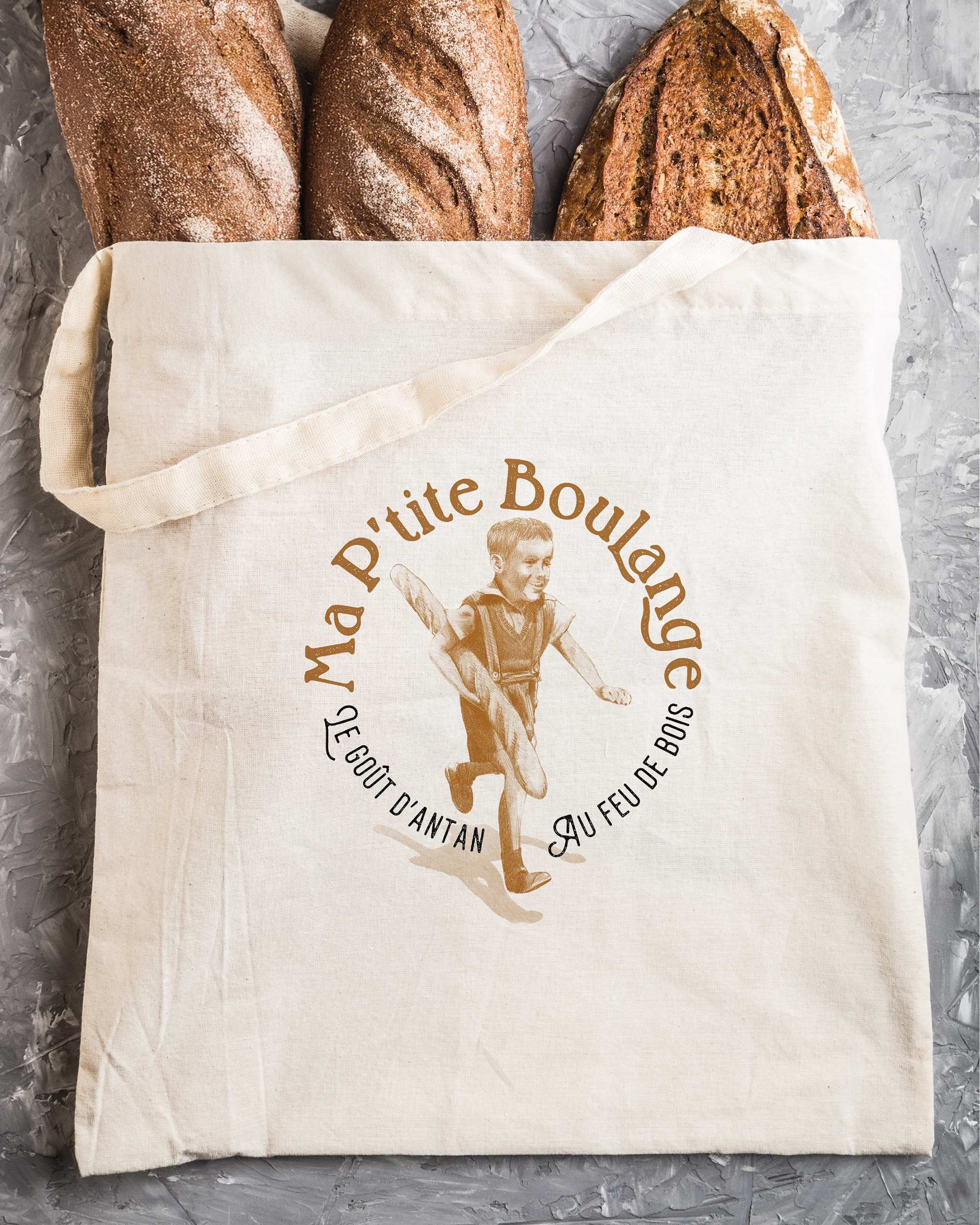 Marquage sac à pain pour un artisan boulanger