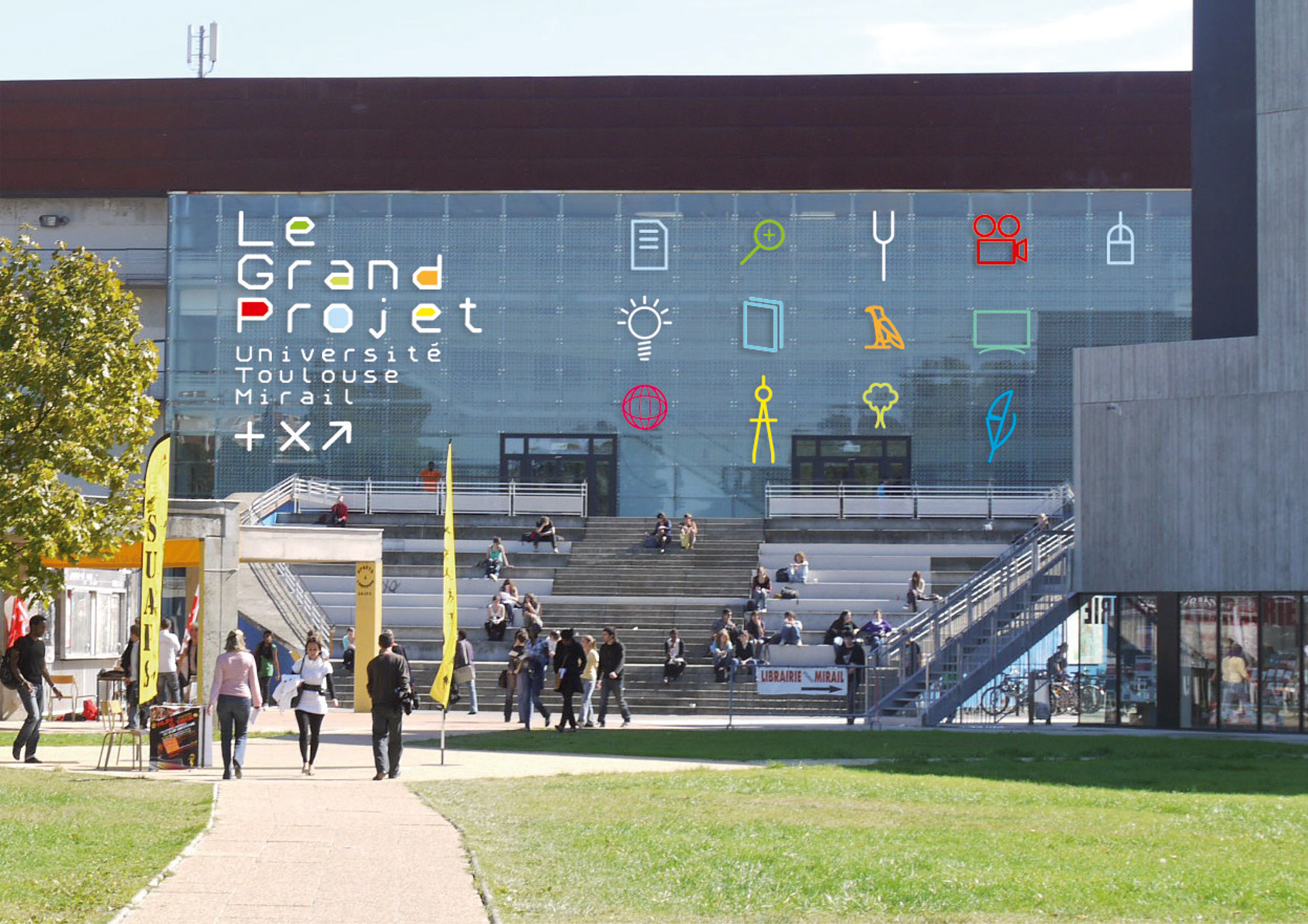 Signalétique Le Grand Projet pour l'Université Toulouse Mirail