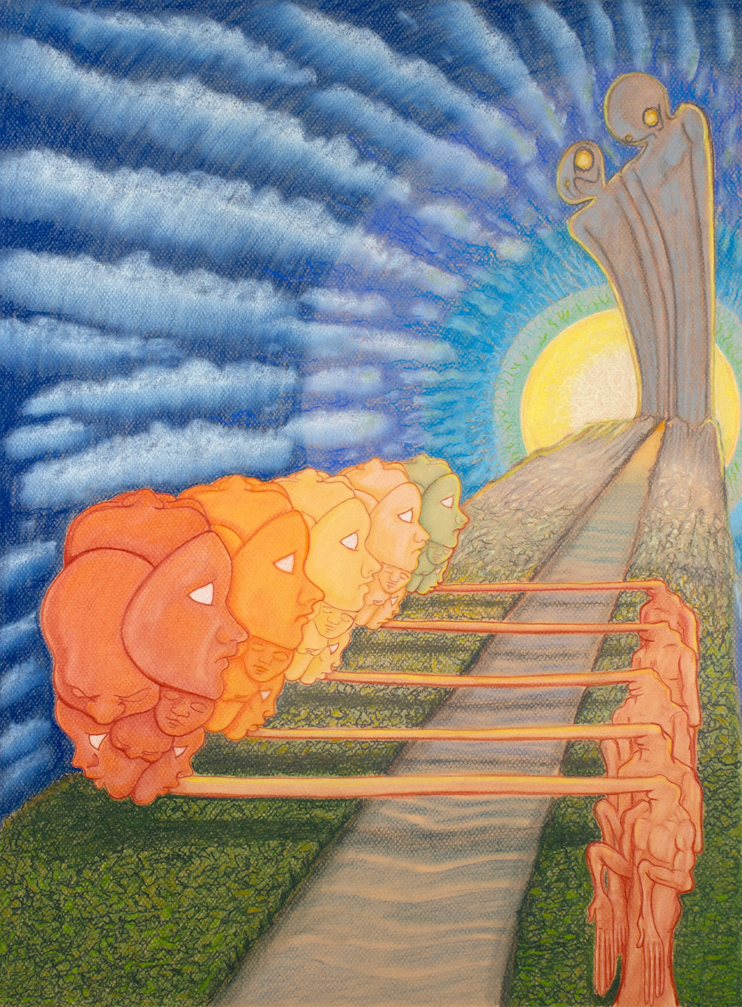 © Kevin Carroll | The River of Dead | 24” x 18” | Pastel | 2024