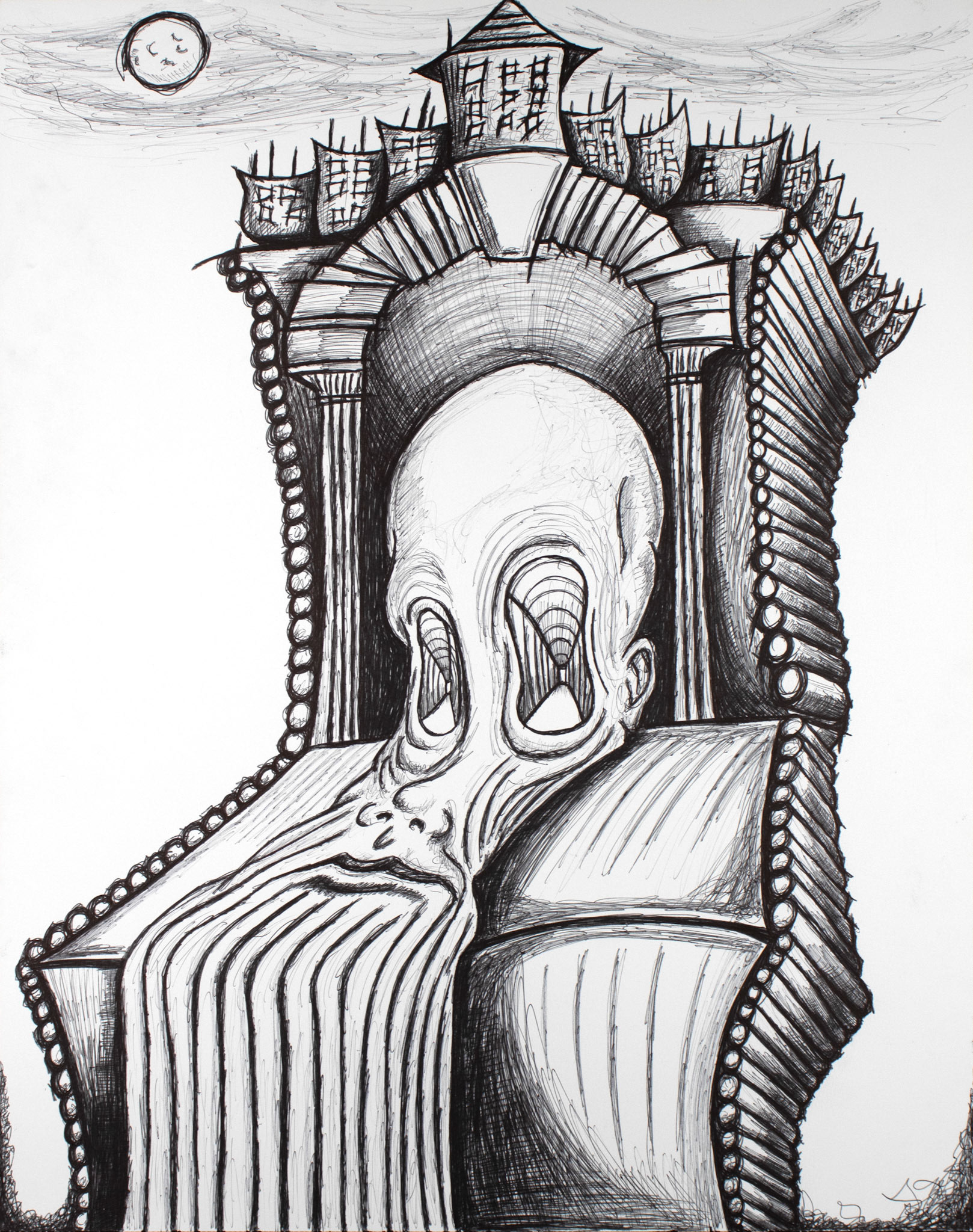 © Kevin Carroll | Aiden's Work 2 | 24” x 19” | Ballpoint Pen | 2024