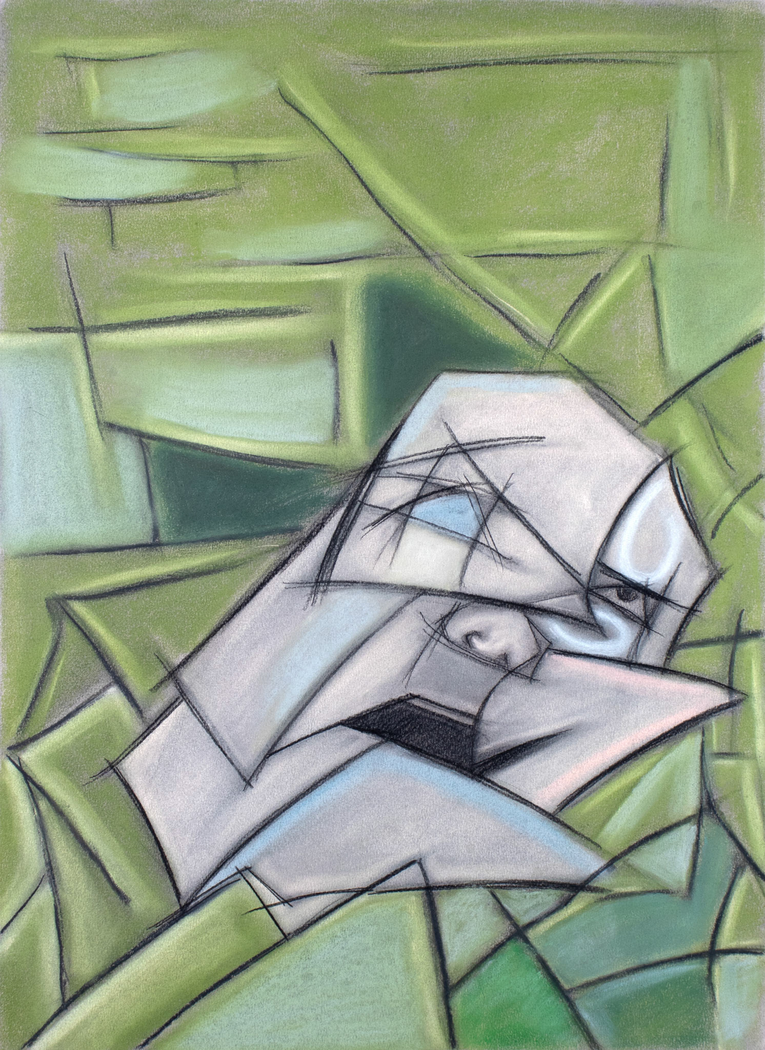© Kevin Carroll | Soldier's Eyes | 24” x 18” | Pastel | 2024