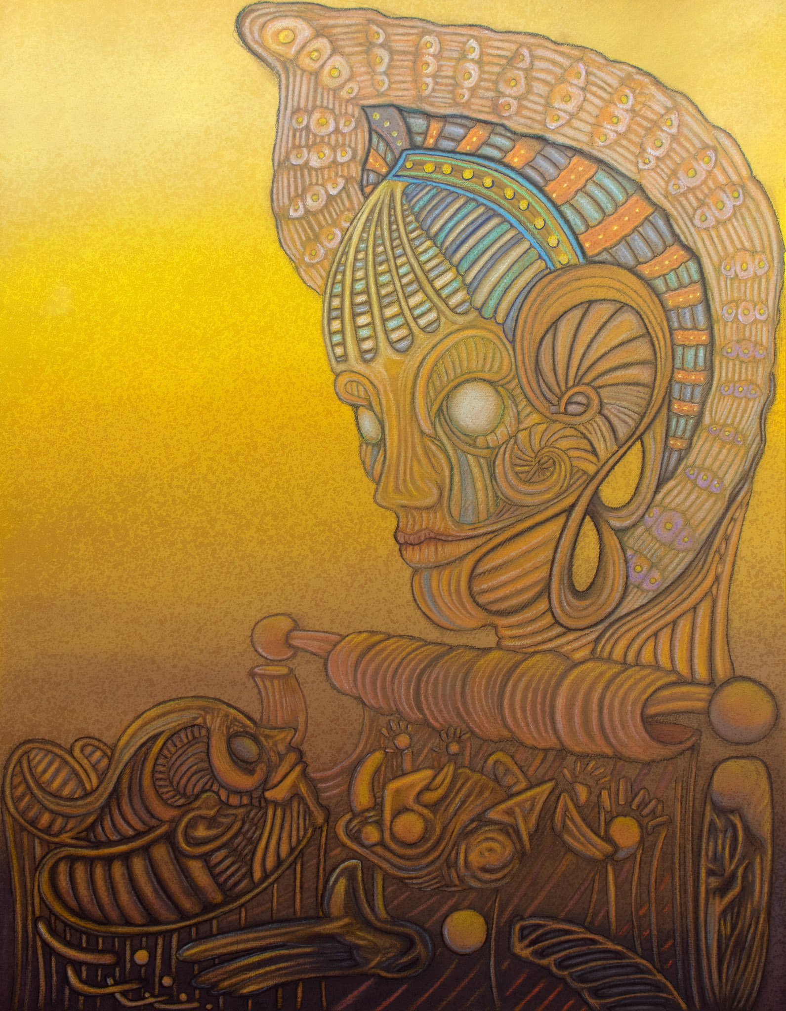 © Kevin Carroll | Birth of a Celestial III | 30" x 24" | Soft pastel on board | 2025