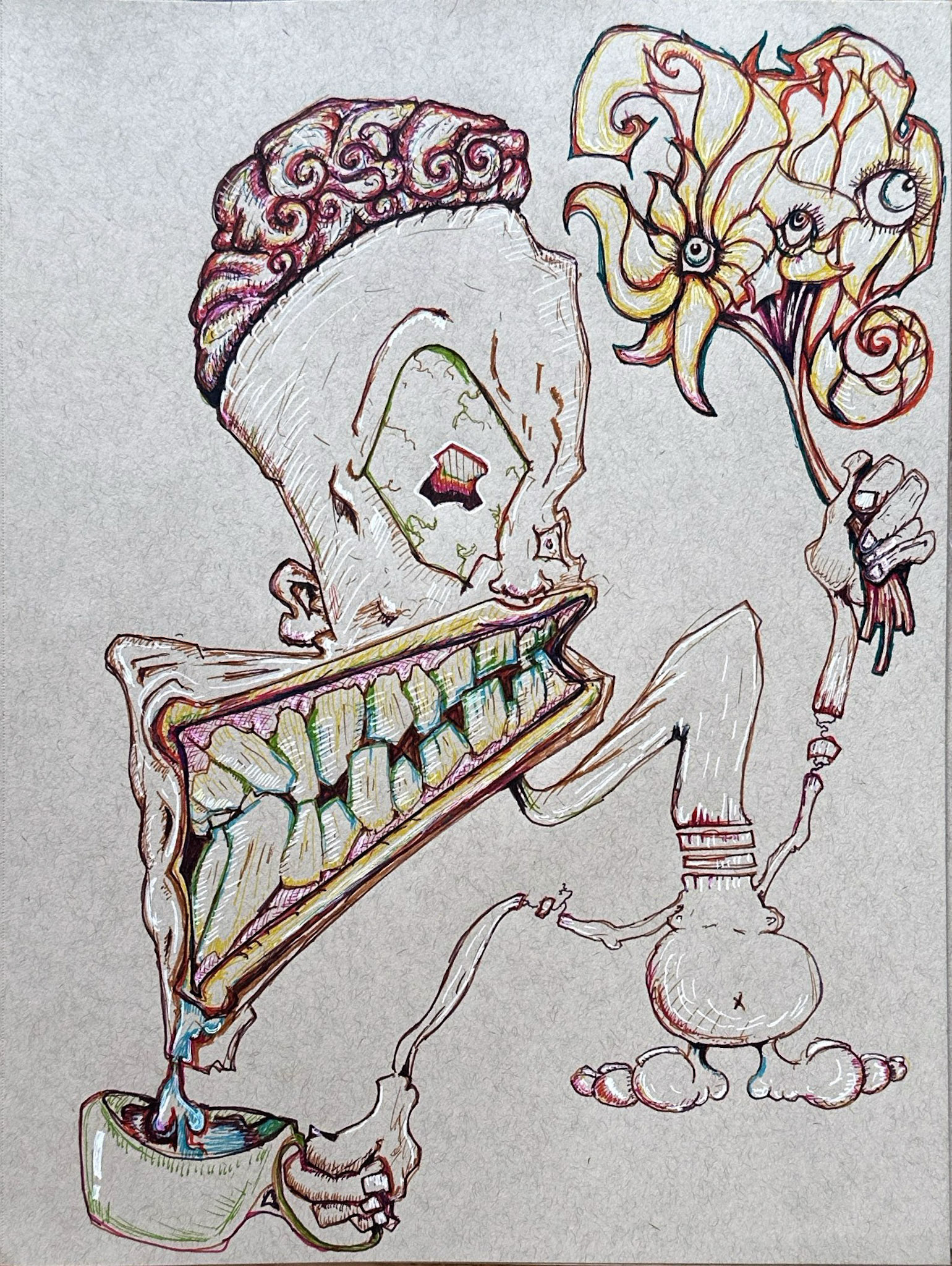 © Kevin Carroll | Untitled (Lola’s Work) | 12” x 9” | Pen on paper | 2022