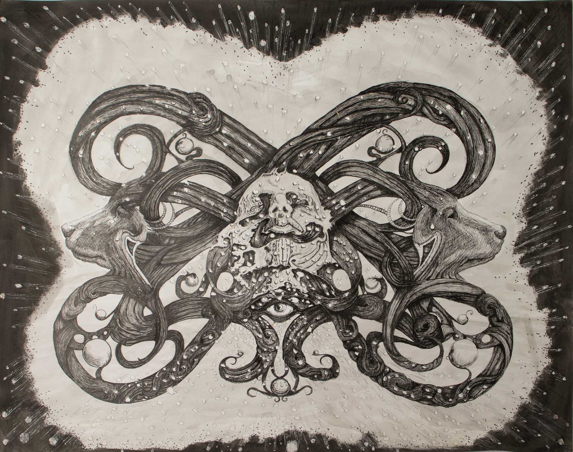 © Kevin Carroll | The Tattoo | 24” x 19” | Ink on paper | 2017