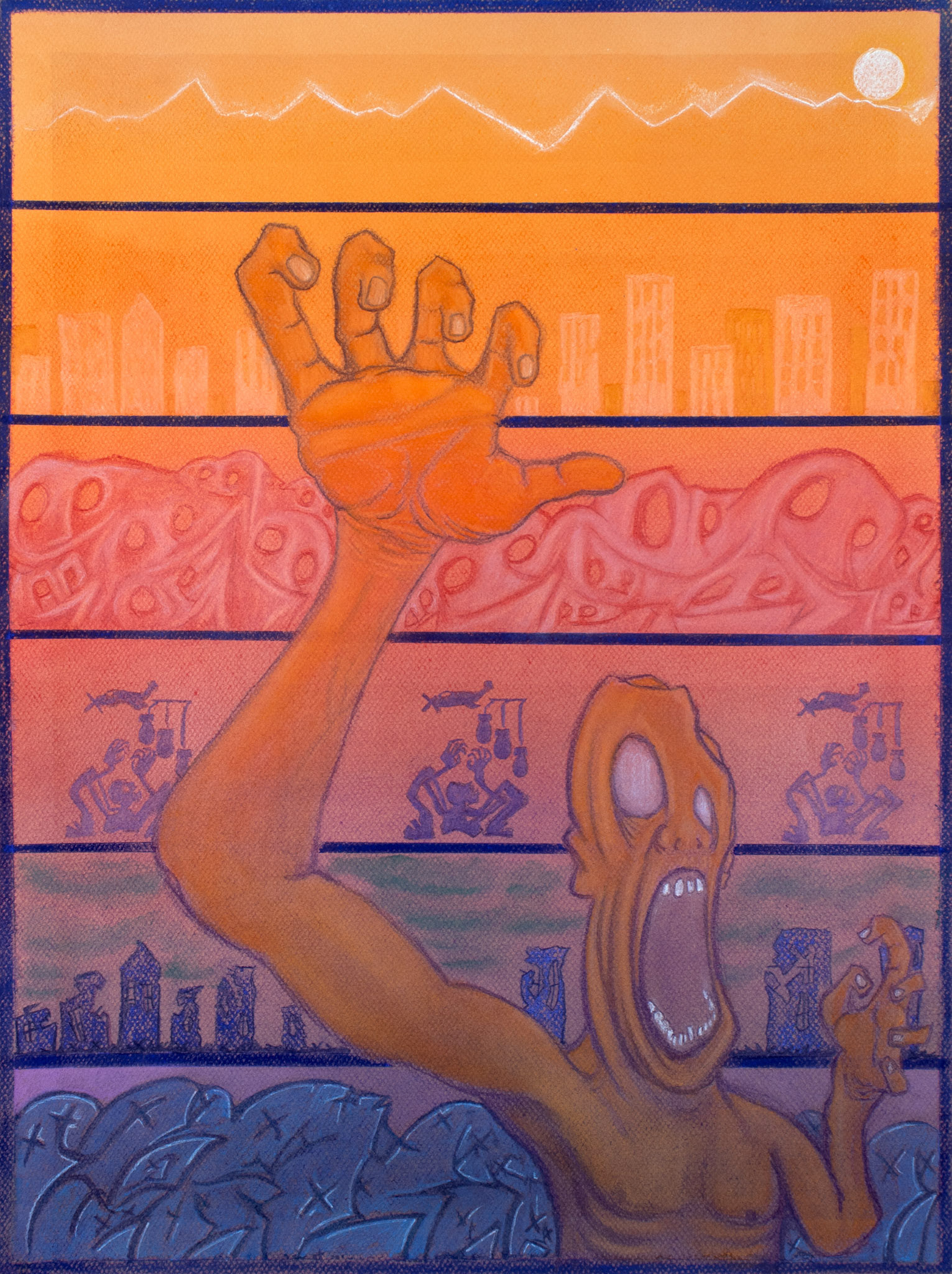 © Kevin Carroll | The War | 24” x 18” | Pastel | 2024