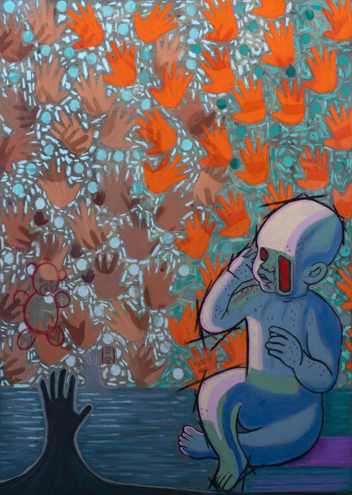 © Kevin Carroll | Children of the Burning Night III | 24" x 18" | Soft pastel on board | 2025