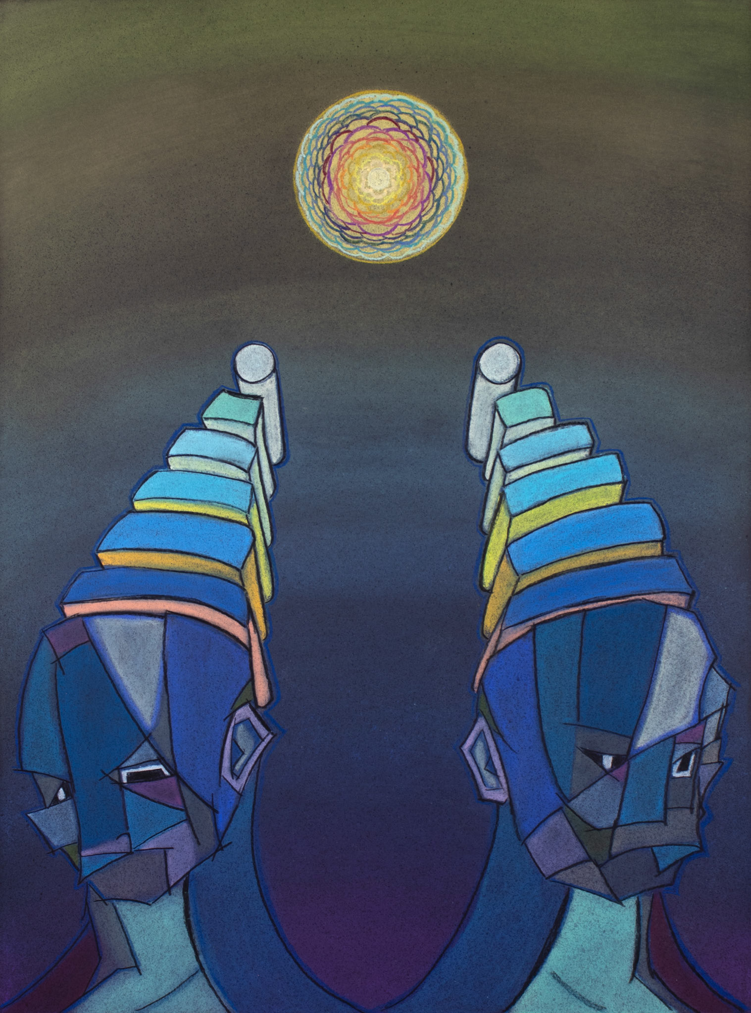 © Kevin Carroll | The Two | 24” x 18” | Pastel | 2024