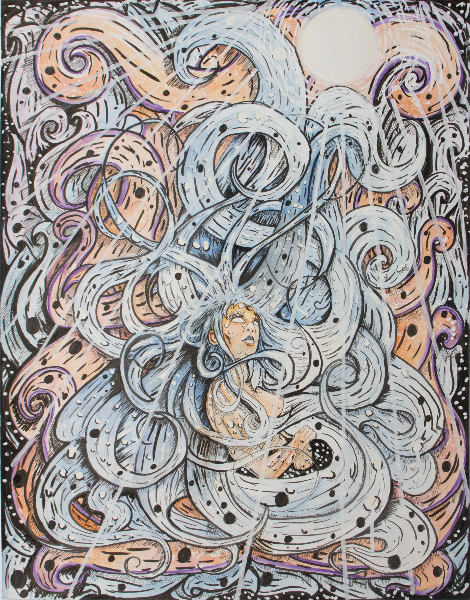 © Kevin Carroll | Venus | 14” x 11” | Ink and watercolor paper | 2017