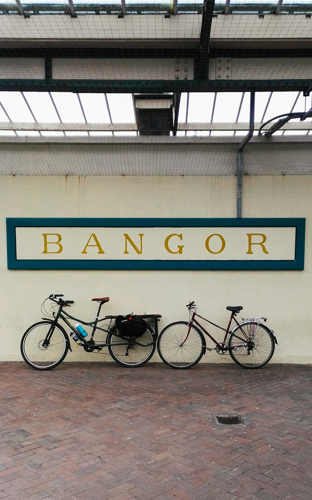 Our steel donkeys arrival to the oldest and smallest city, Bangor