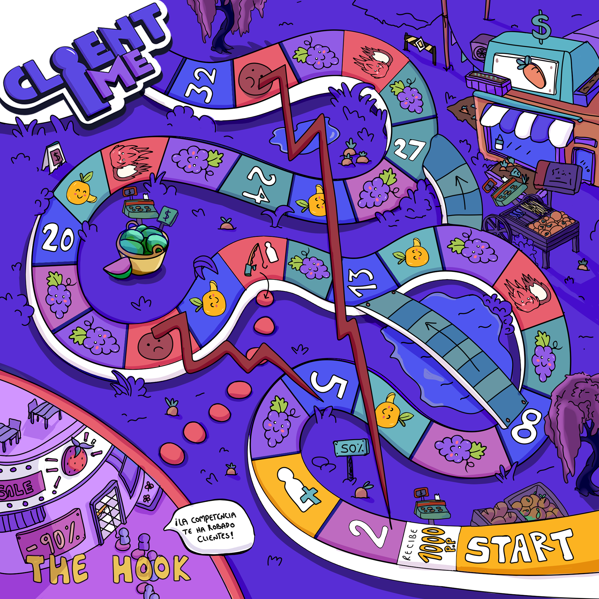 Game board illustration