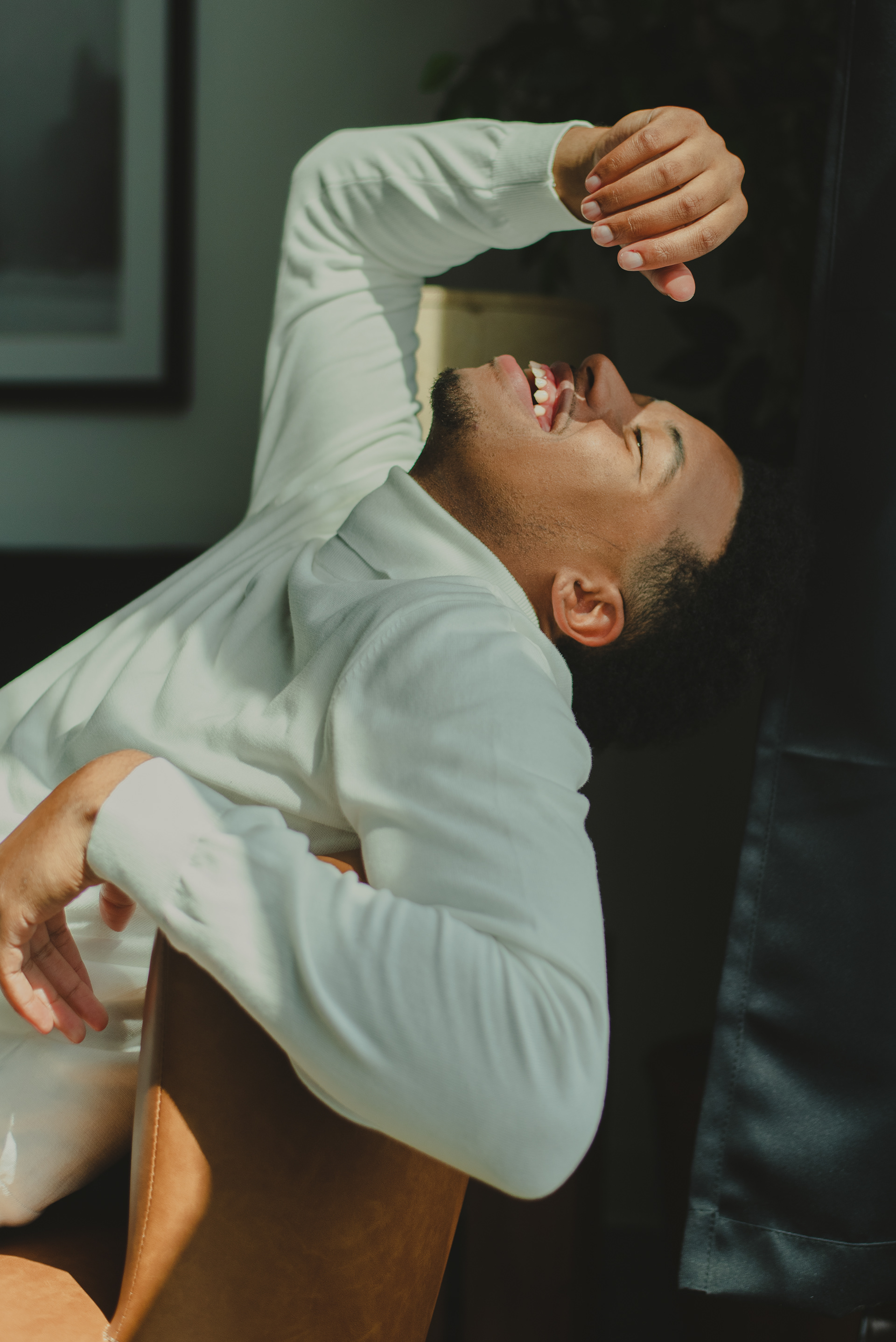 actor Demetrius wheeler in studio in North Carolina photographer Ana Faneite 