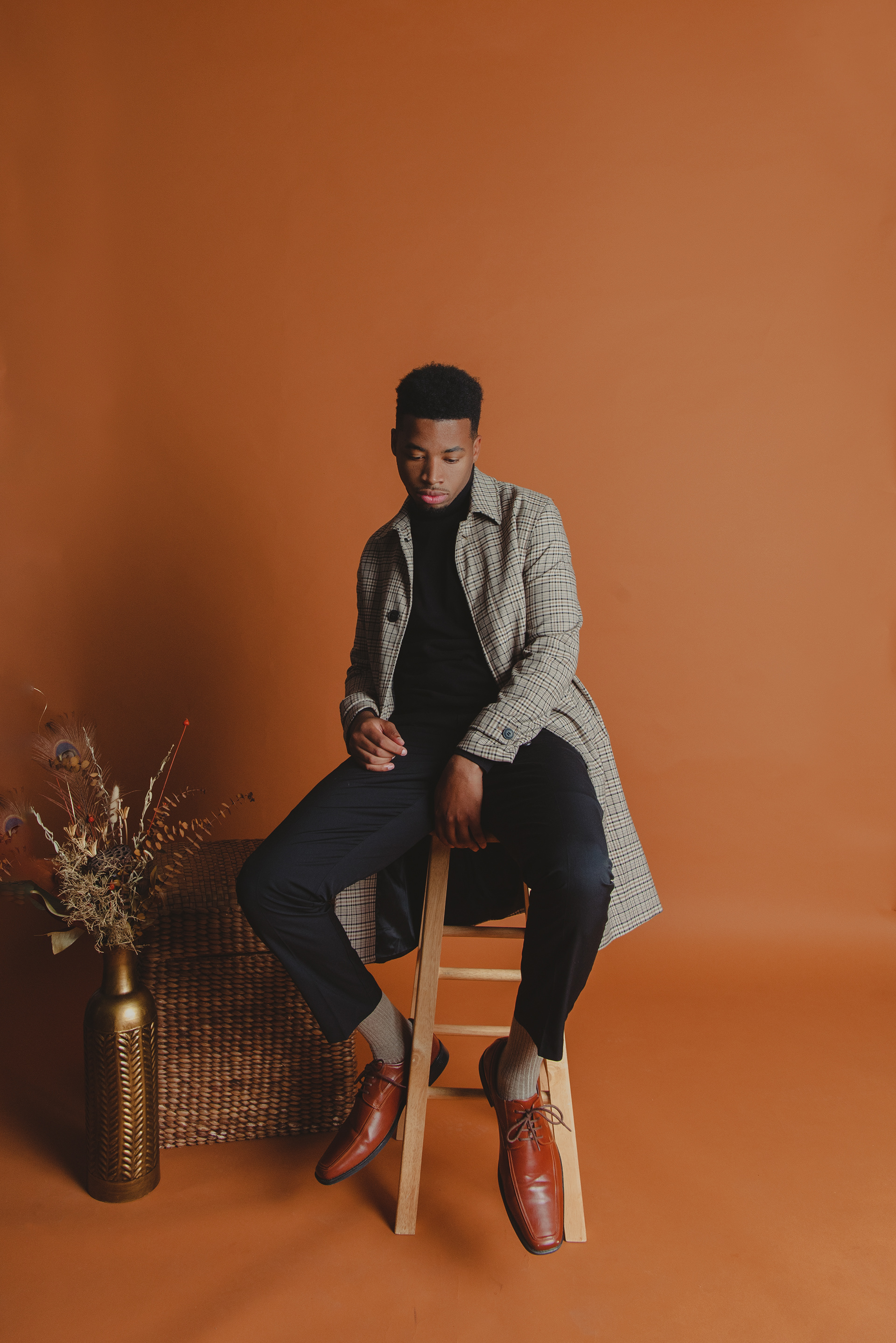 actor Demetrius wheeler in studio in North Carolina photographer Ana Faneite 