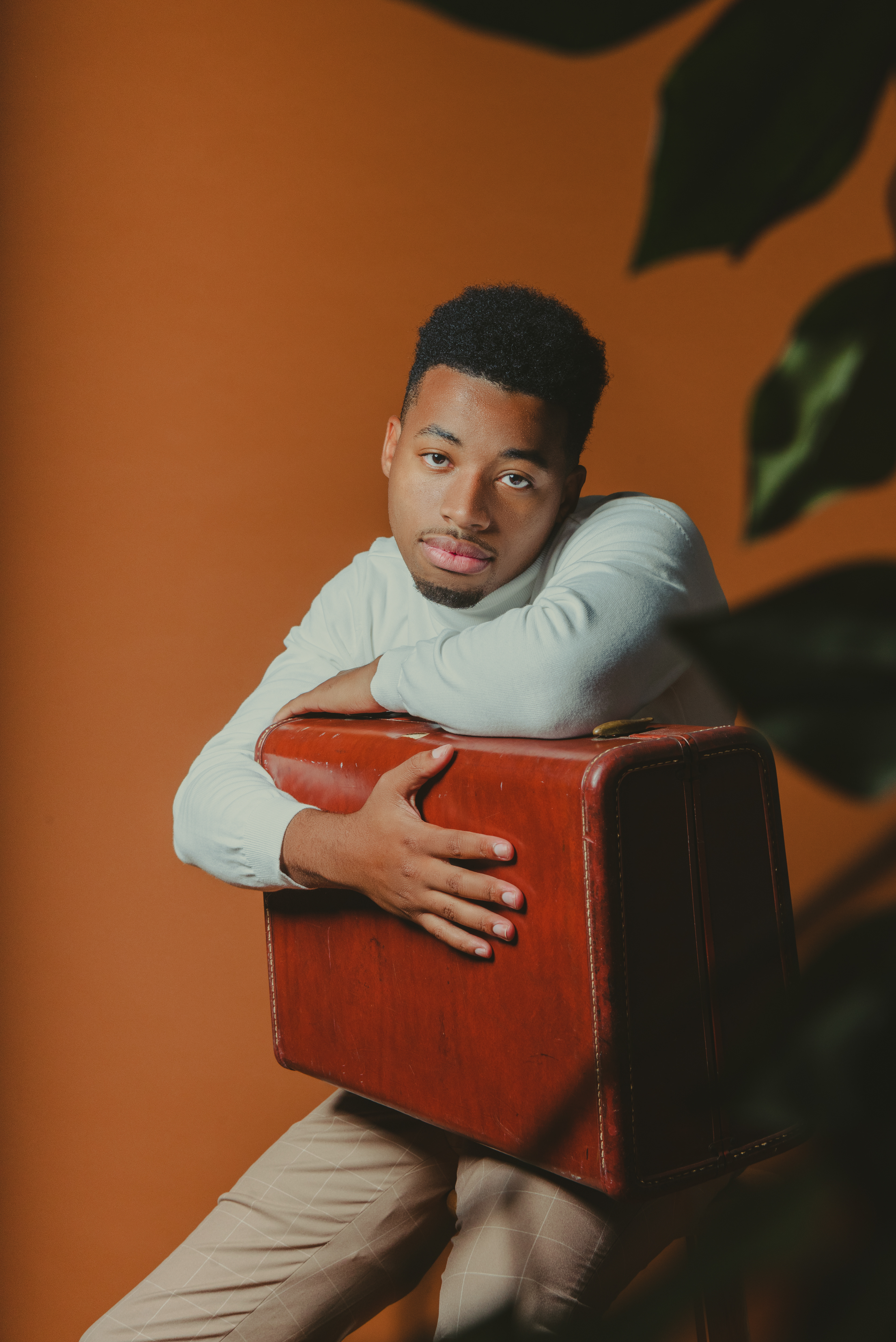 actor Demetrius wheeler in studio in North Carolina photographer Ana Faneite 