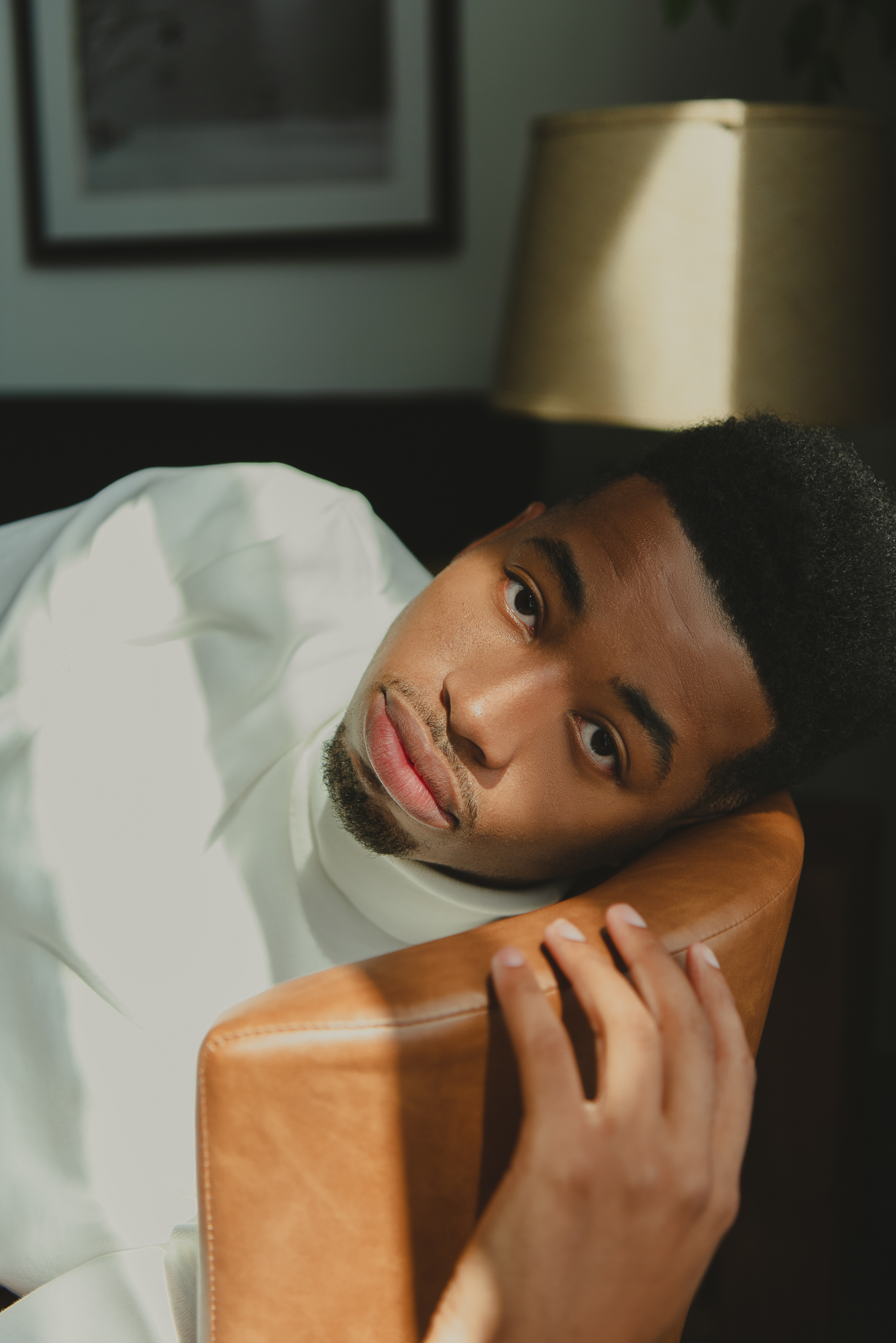 actor Demetrius wheeler in studio in North Carolina photographer Ana Faneite 
