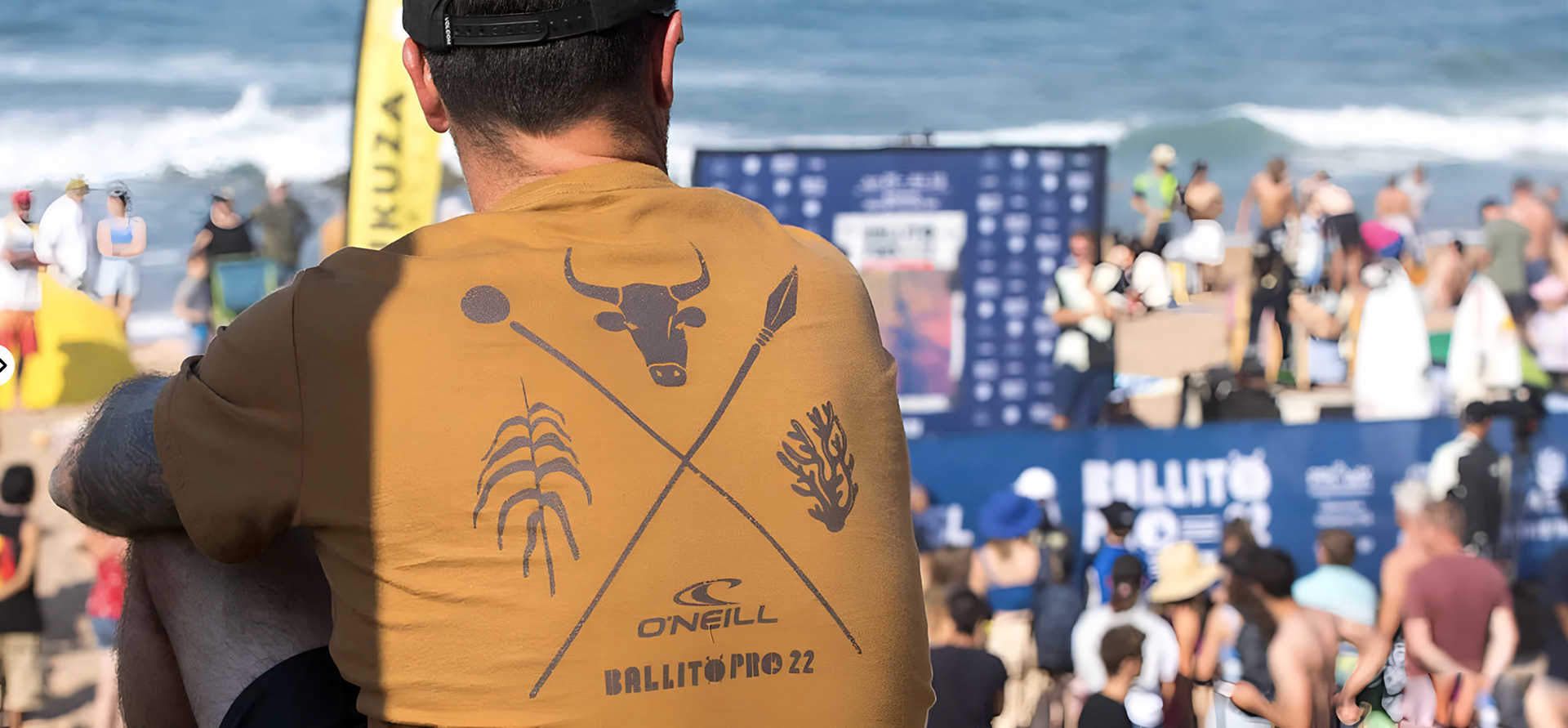 Event branding package for the Ballito Pro presented bu O'Neill brand – logo, typography,poster and color palette