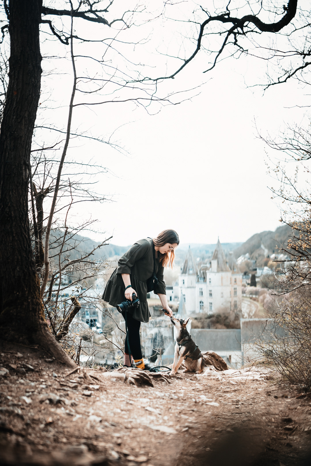Hundefotografin mit Hund