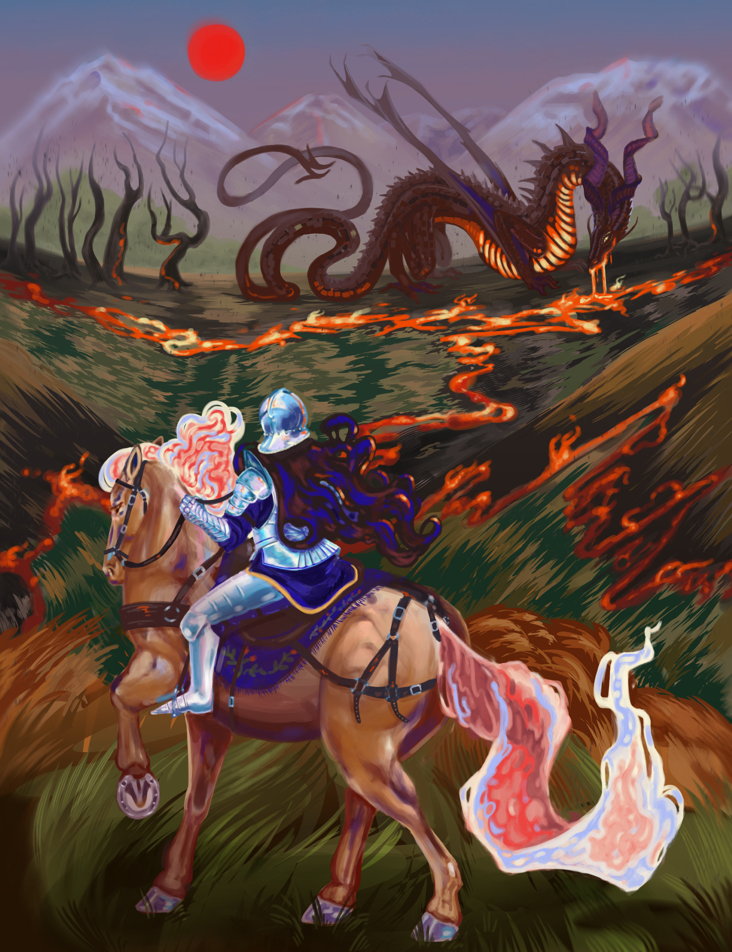 Lady Knight vs Dragon