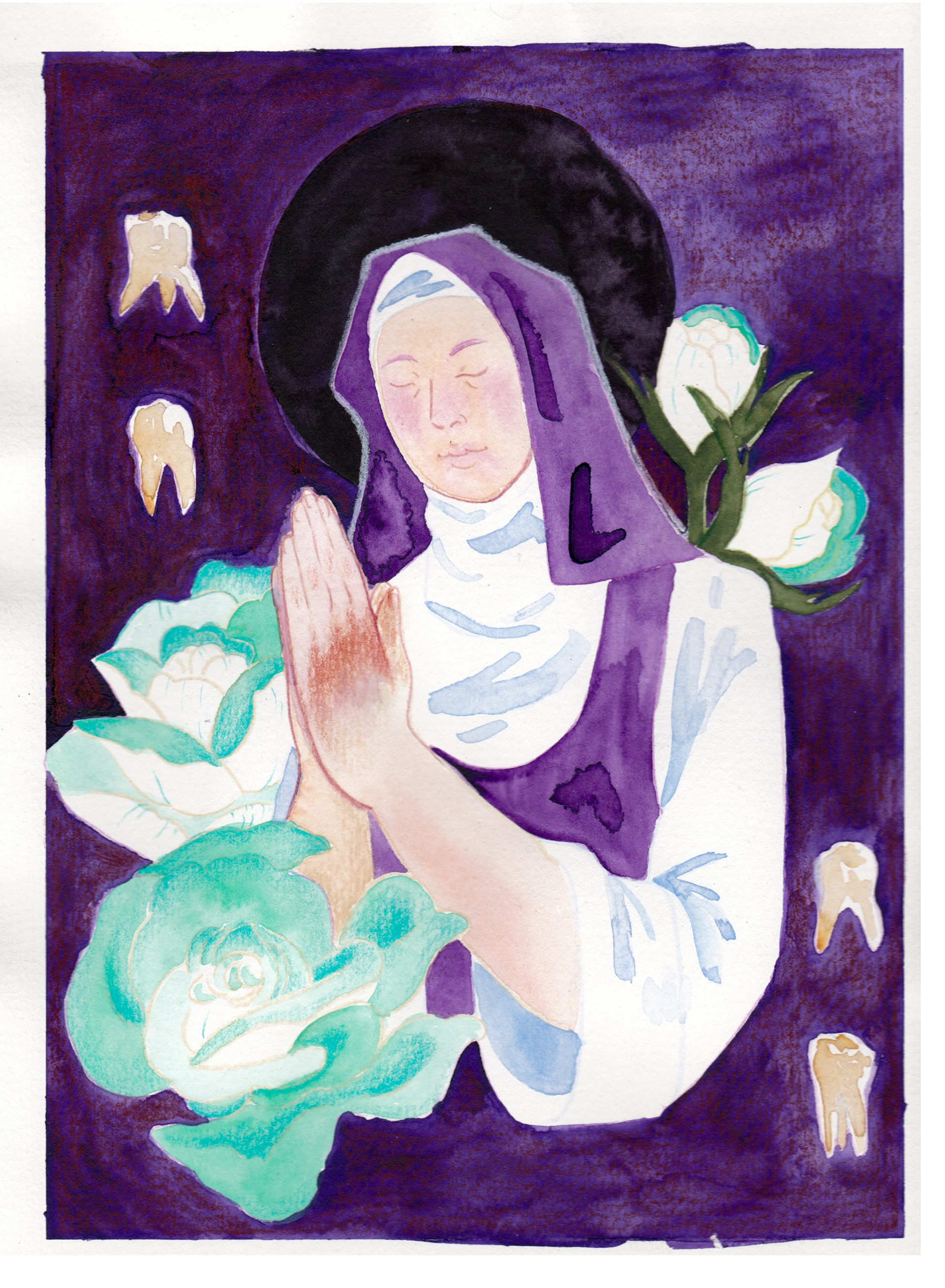 9x12" watercolor & color pencil on watercolor paper