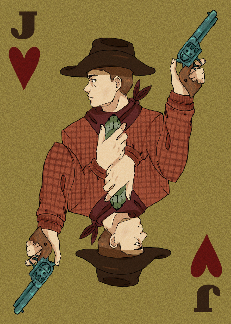 Jack Rabbit Playing Card, from Damian Tweedy's short story "Ain't Much Difference" within the anthology, Devil's Claim; digital version