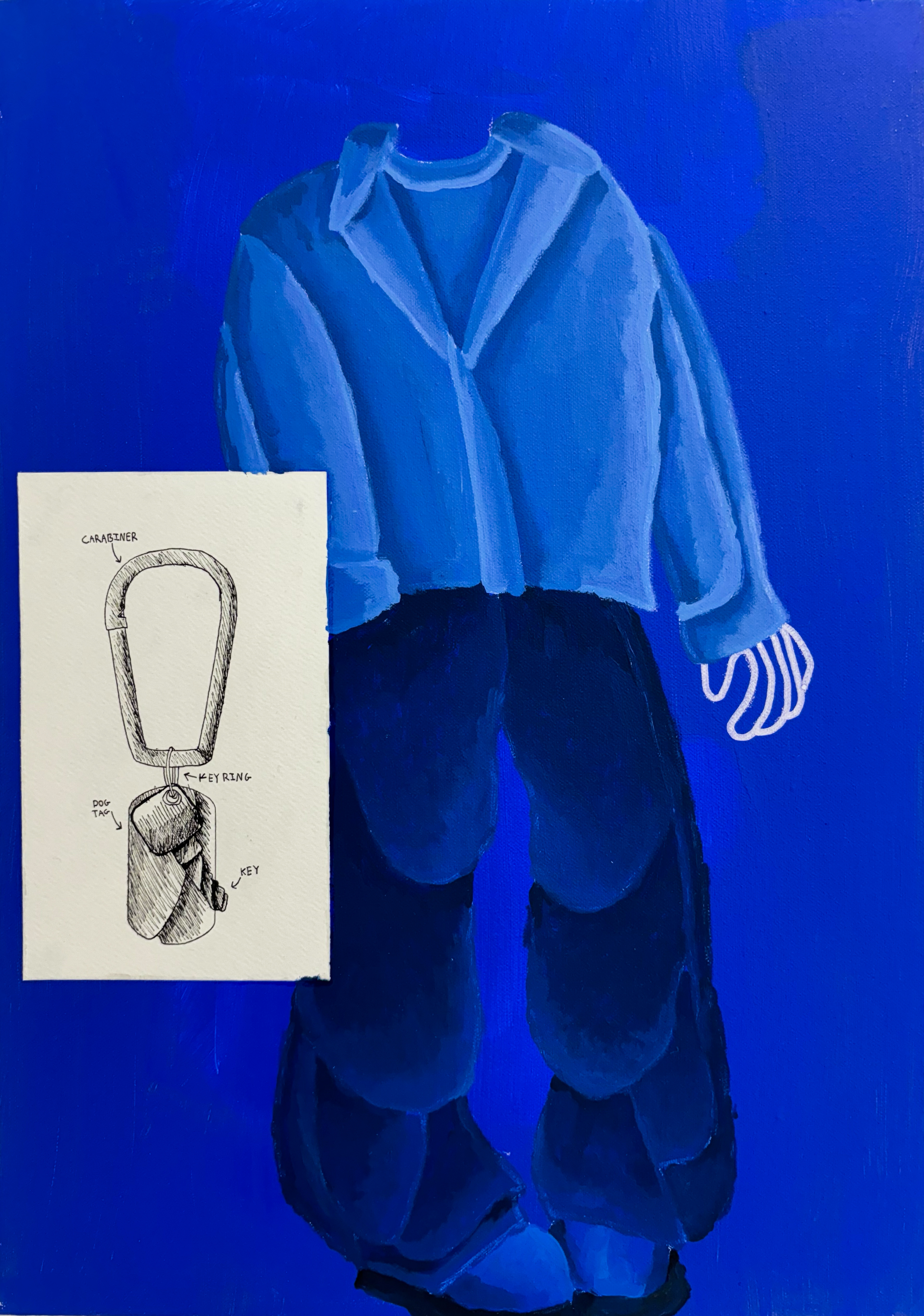"Carabiner”, acrylic on canvas