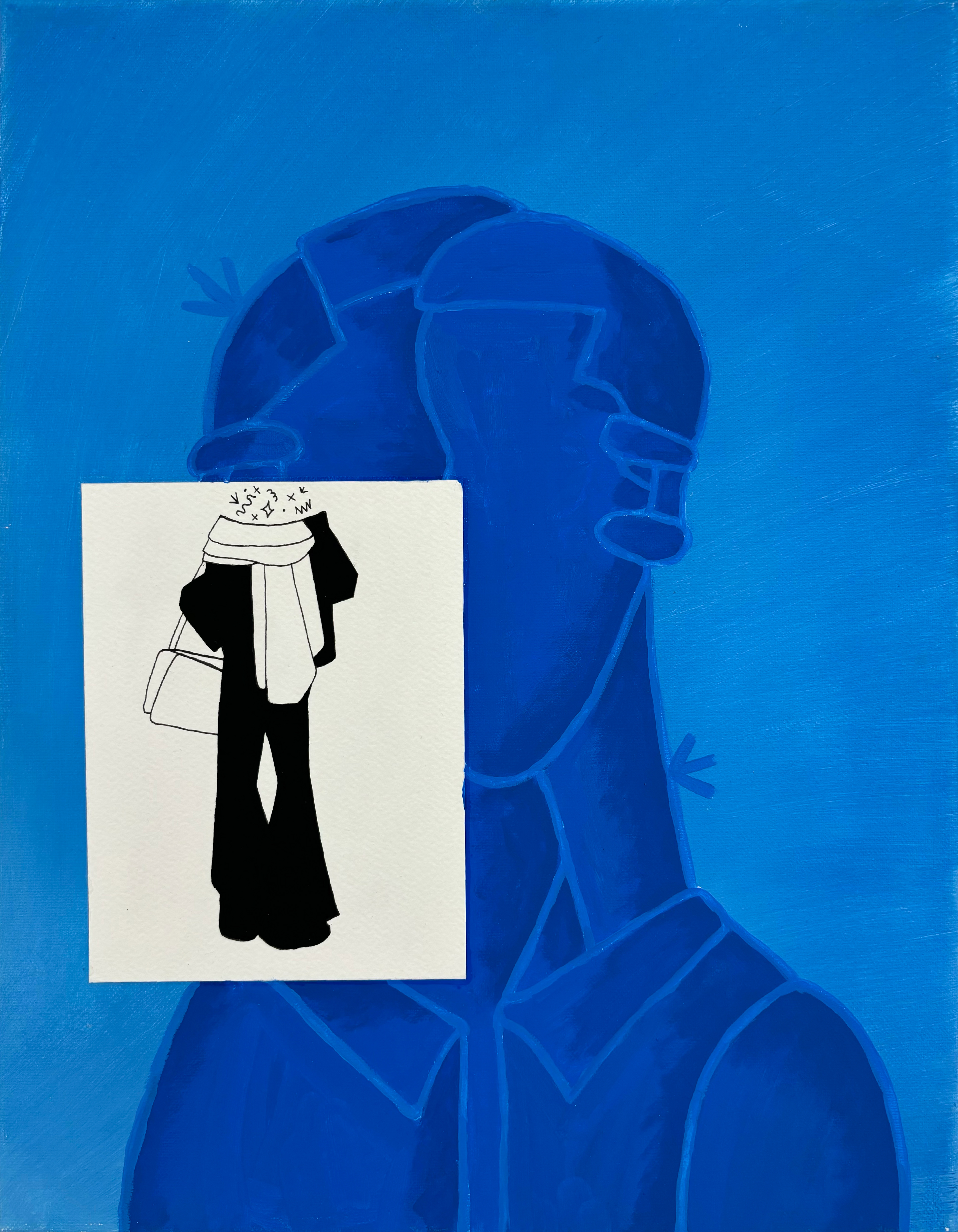 "Pose”, acrylic on canvas