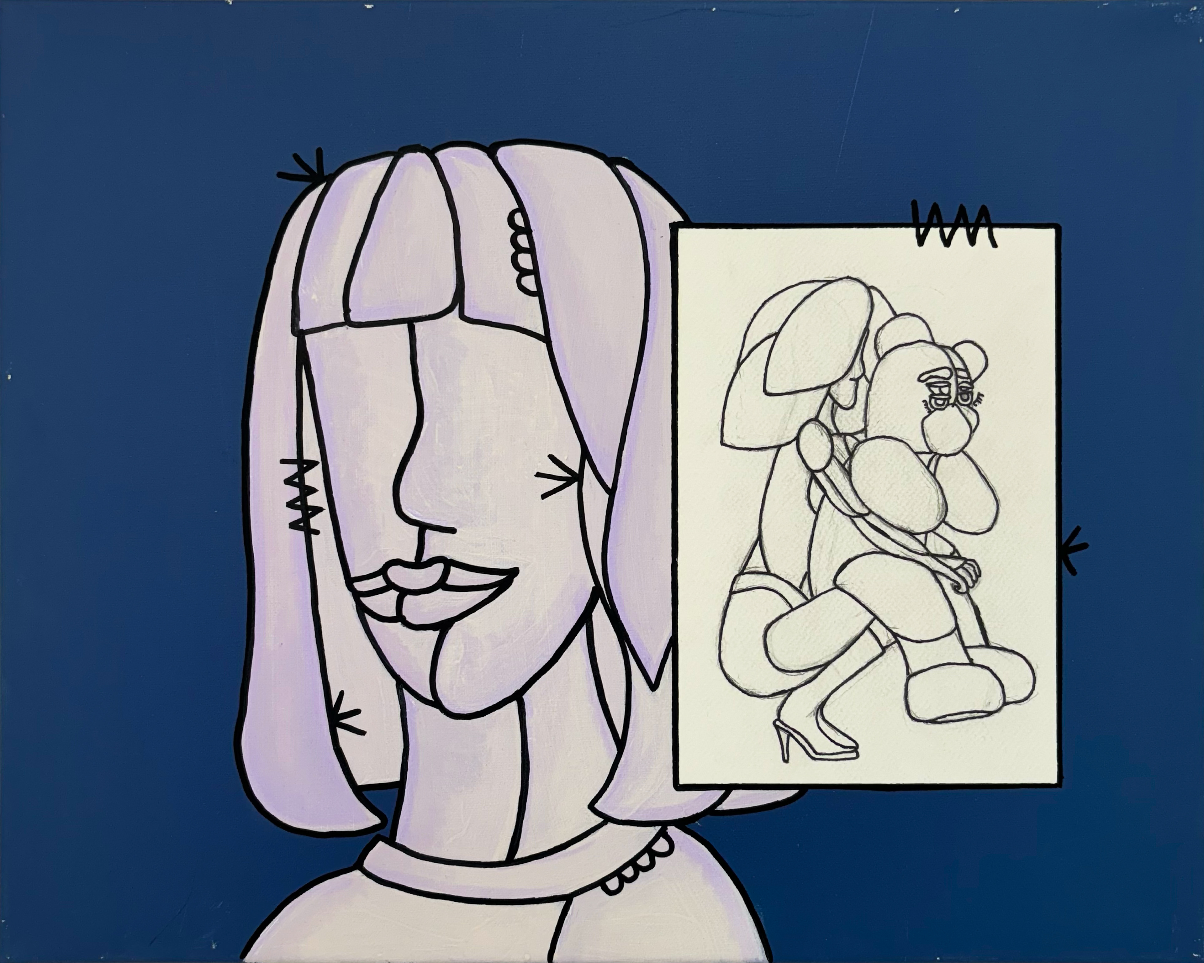 "Bear”, acrylic on canvas