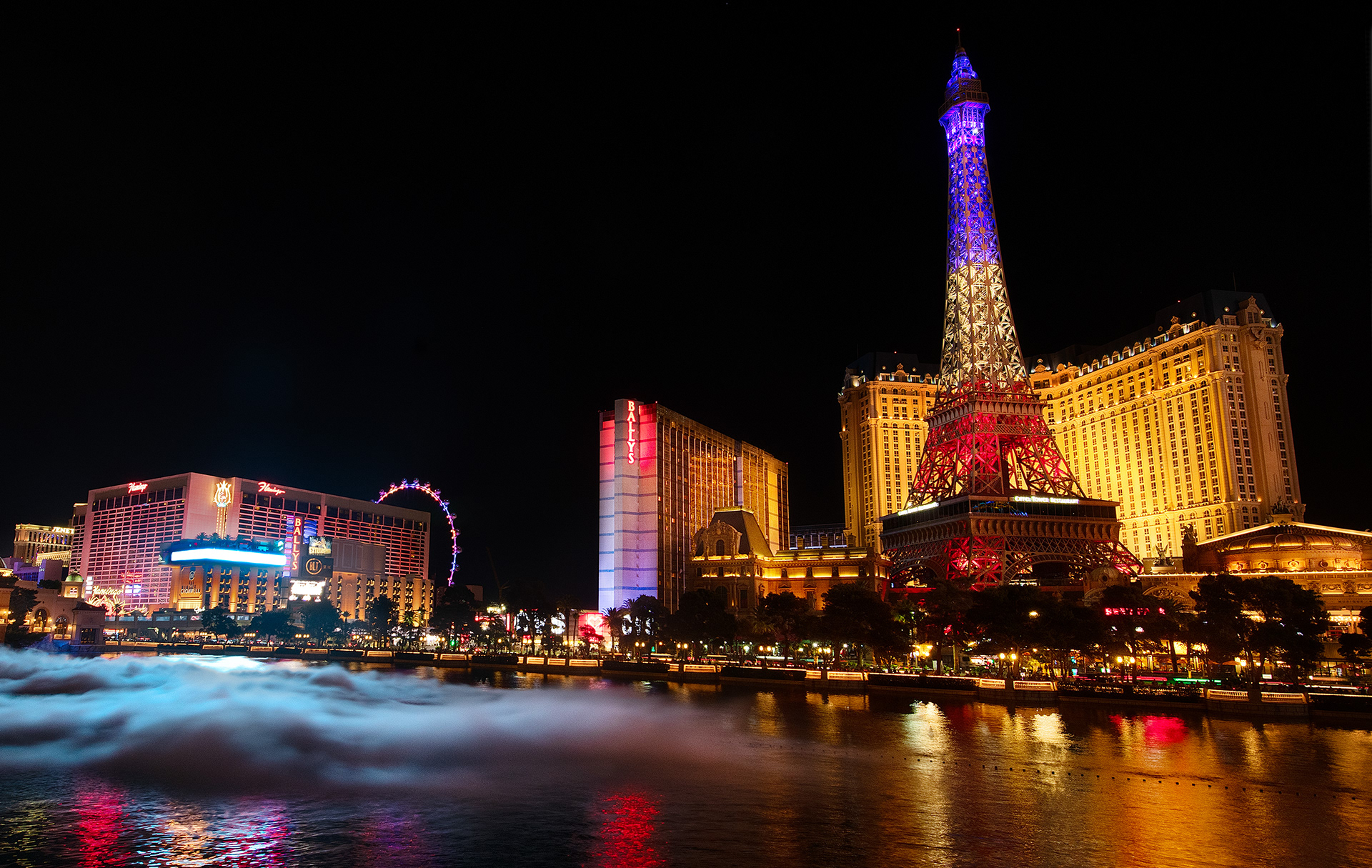 Paris from Bellagio, Las Vegas