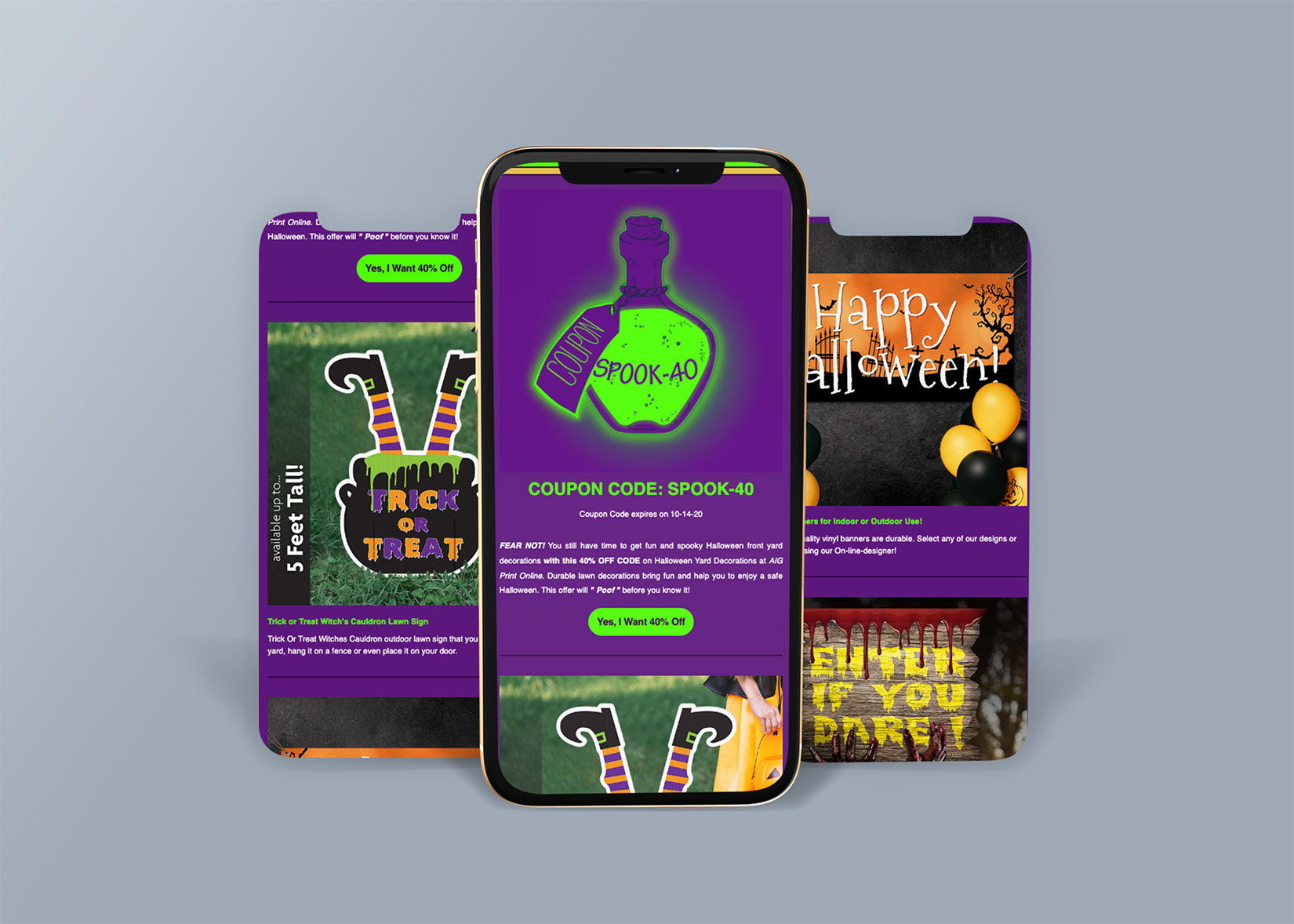 3rd Round for Halloween sale - this campaign performed better that the first two. 