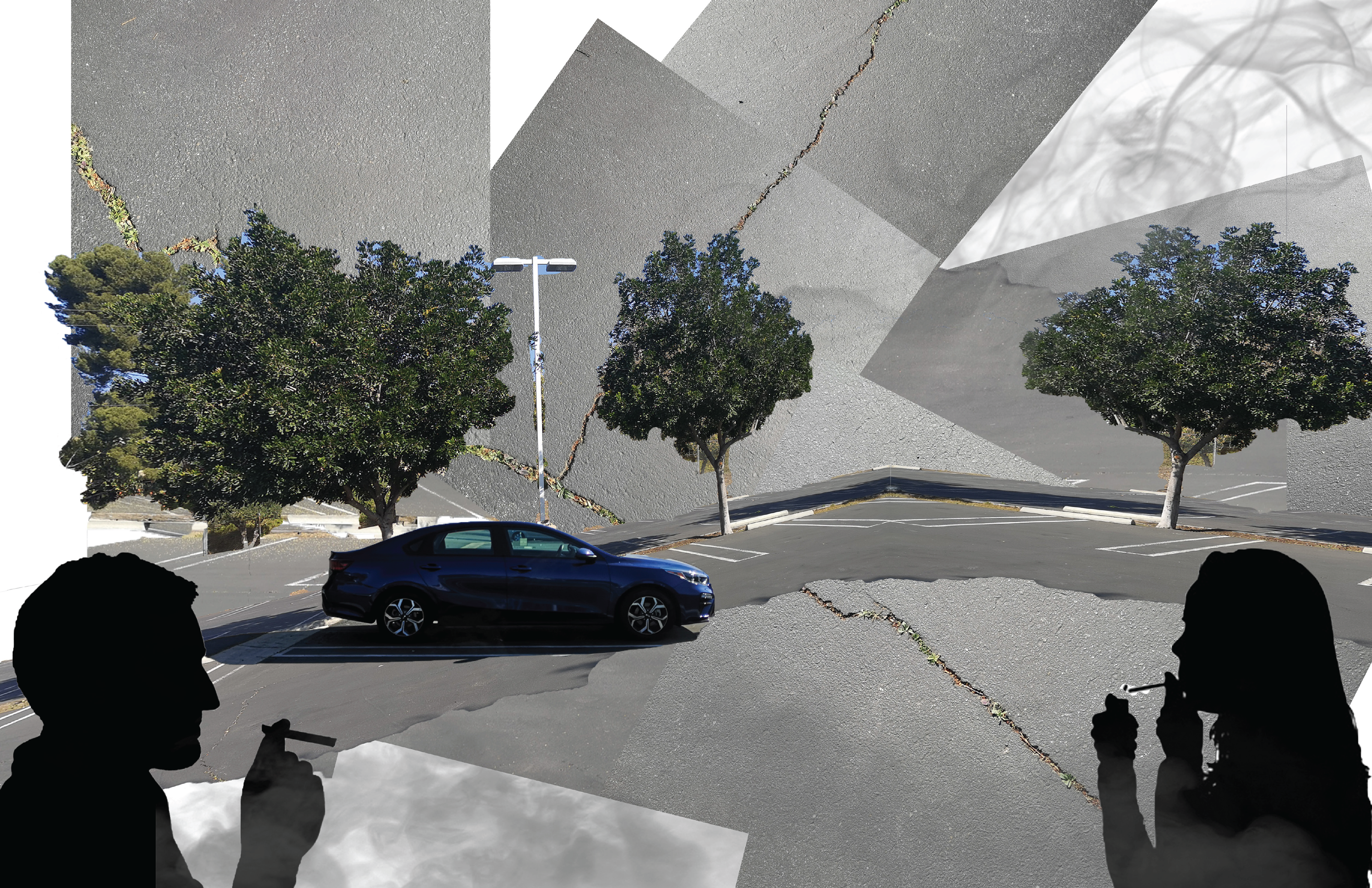 Collage Inspired by the Site, Upper Parking Lot