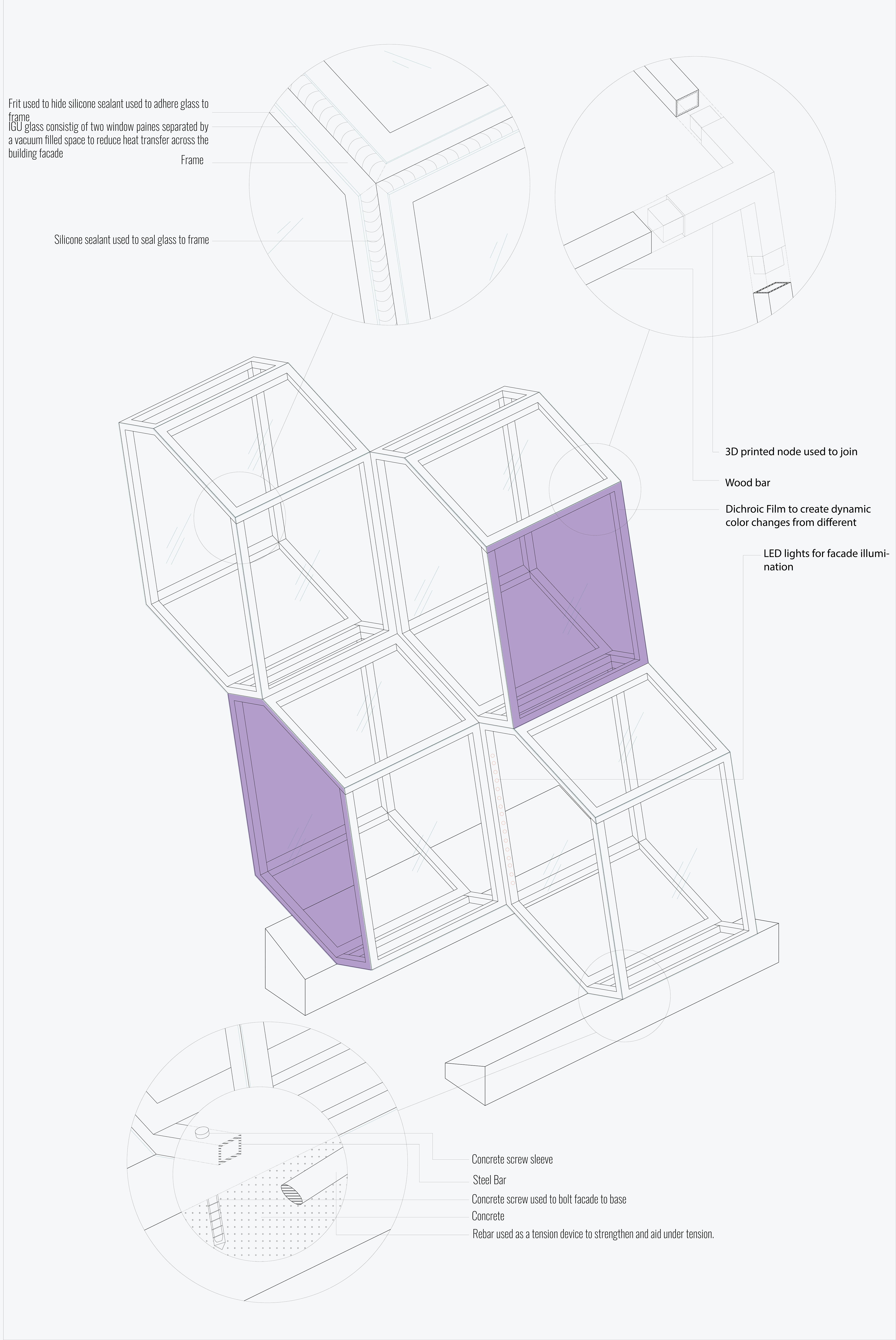 Axonometric of the Facade
