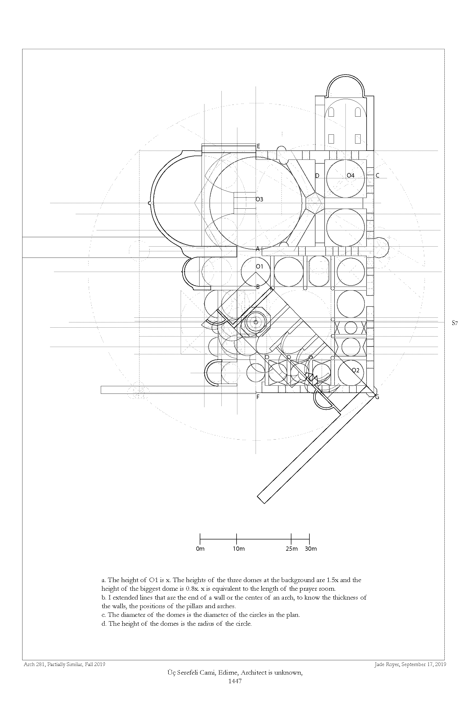 Section and Half of the Plan of the Precedent