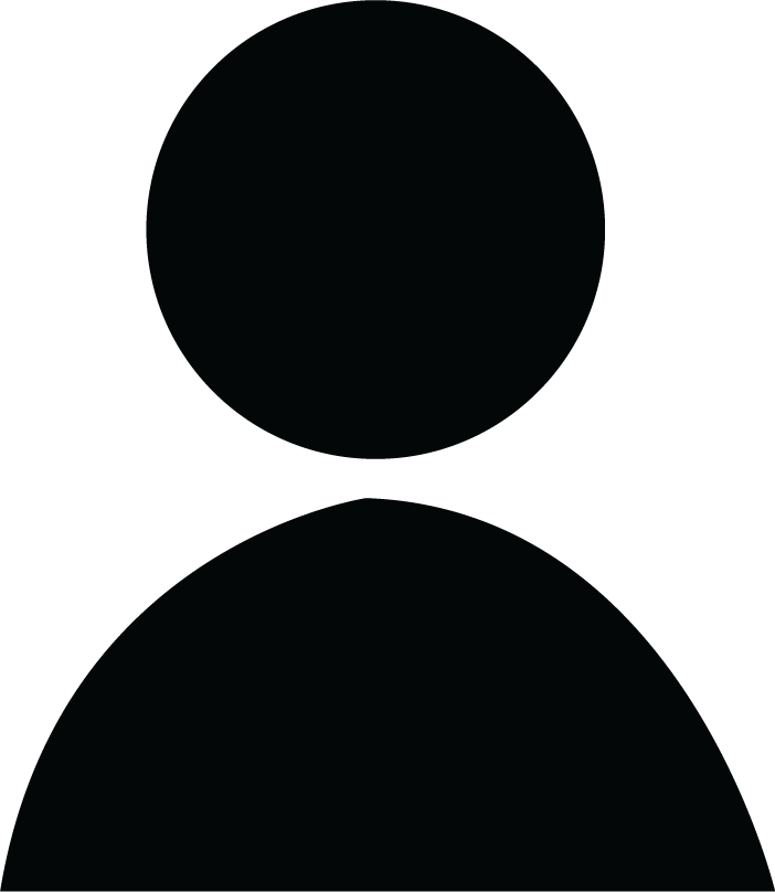 Vector image of a silhouette of a male person.