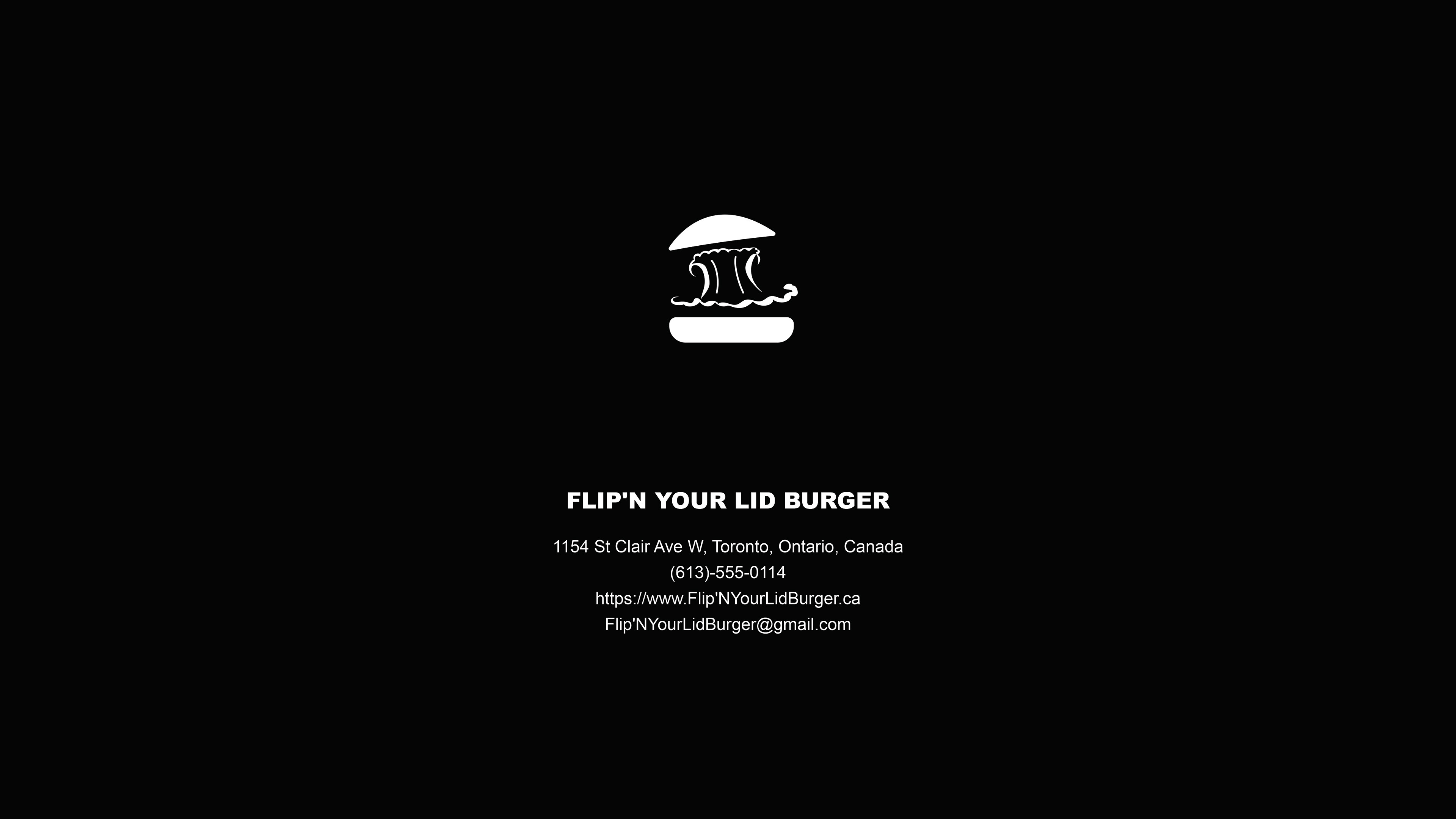 This slide of the presentation is the end of the presentation where it showcases the logo icon of the brand in a white colour, the name underneath it in a white colour which also includes the mockup address, the mockup phone number, their mockup website and their mockup email will be in a white colour.