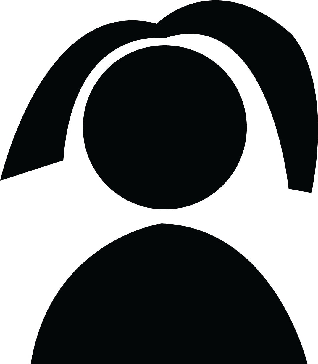 Vector image of a silhouette of a female person